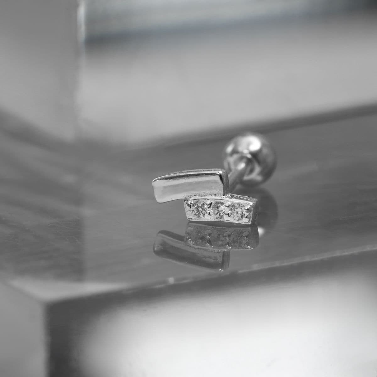 [SPC6606] Silver 925 Mini Double Bar Piercing - 이미지 3