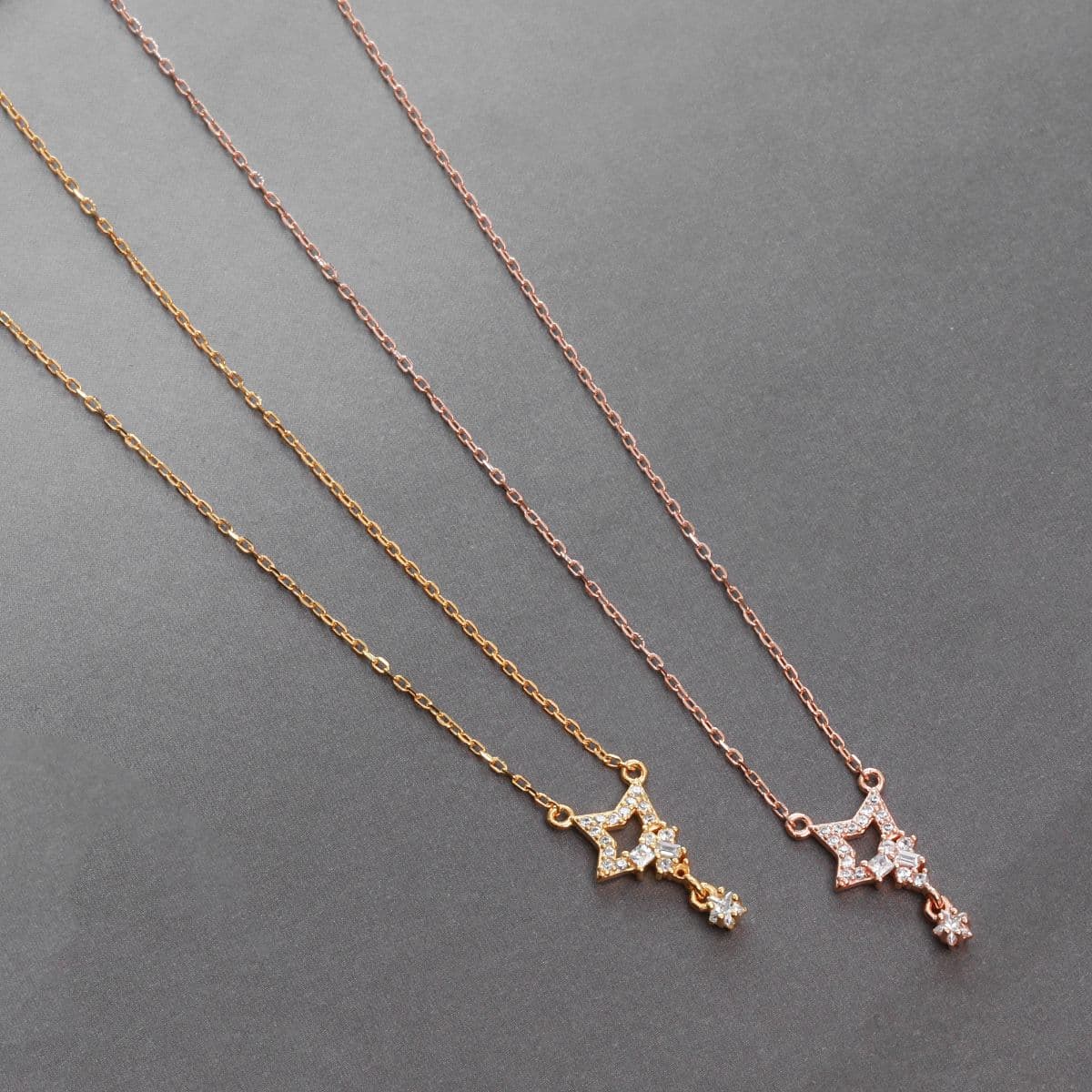 [SN6701] Silver 925 Cubic Broken Star Necklace - 이미지 8