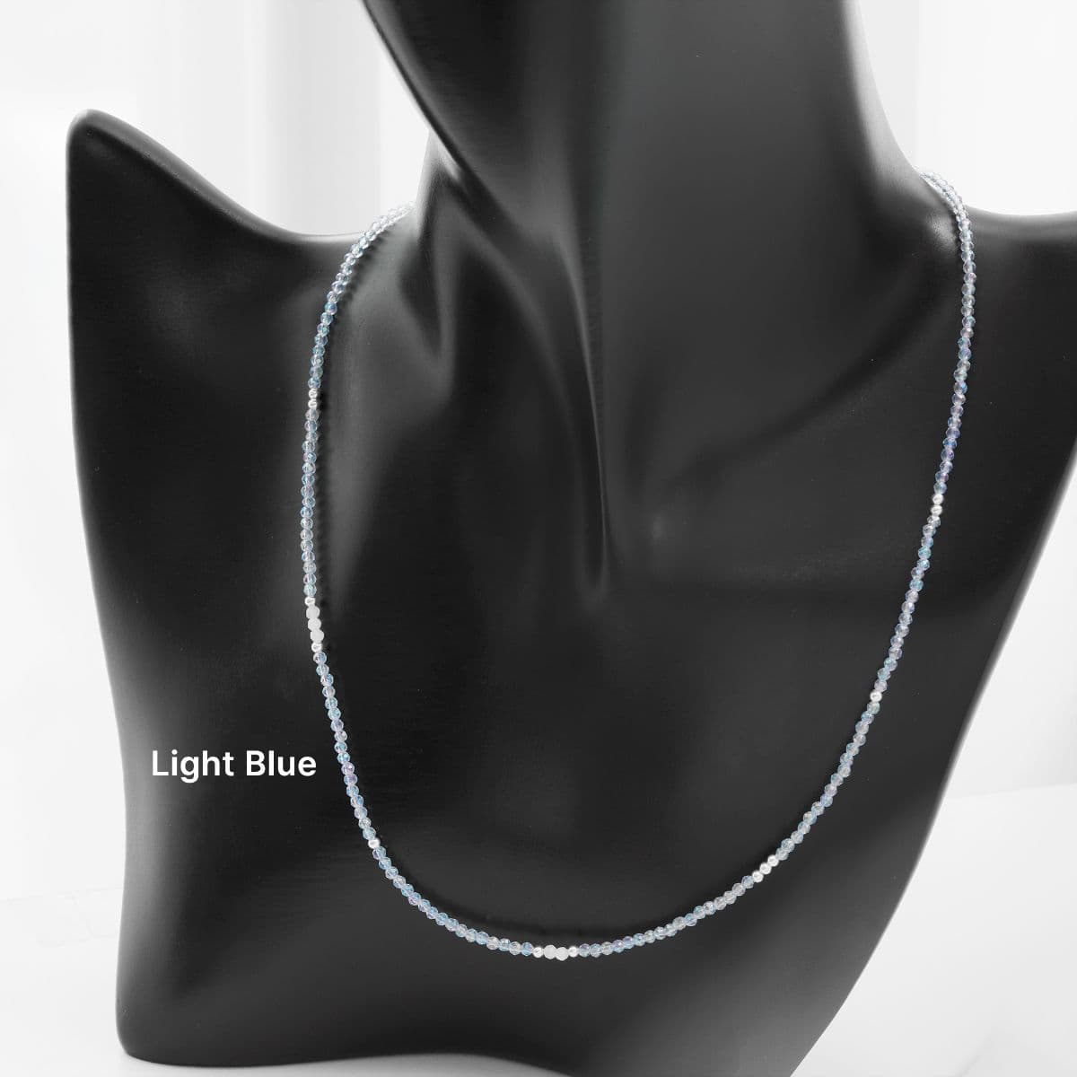 Silver 925 Blue Summer Beads and Natural Moonstone Set (Bracelet, Necklace) - 이미지 10