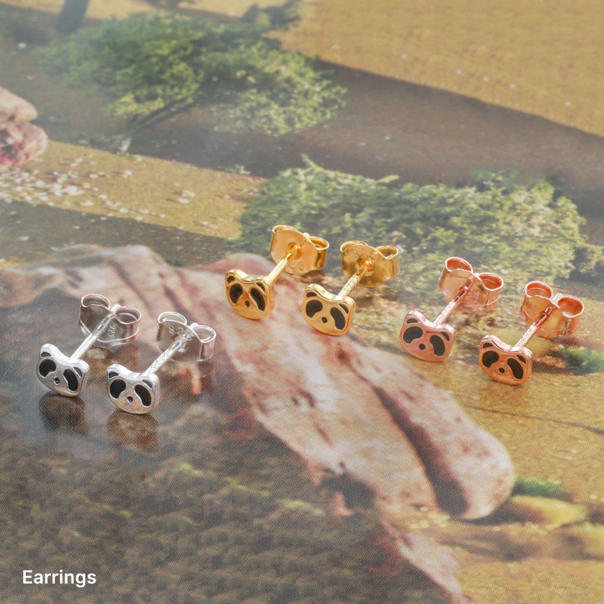 [SPC4611], [SE4611] Silver 925 Mini Panda Set (Piercing, Earrings) - 이미지 7