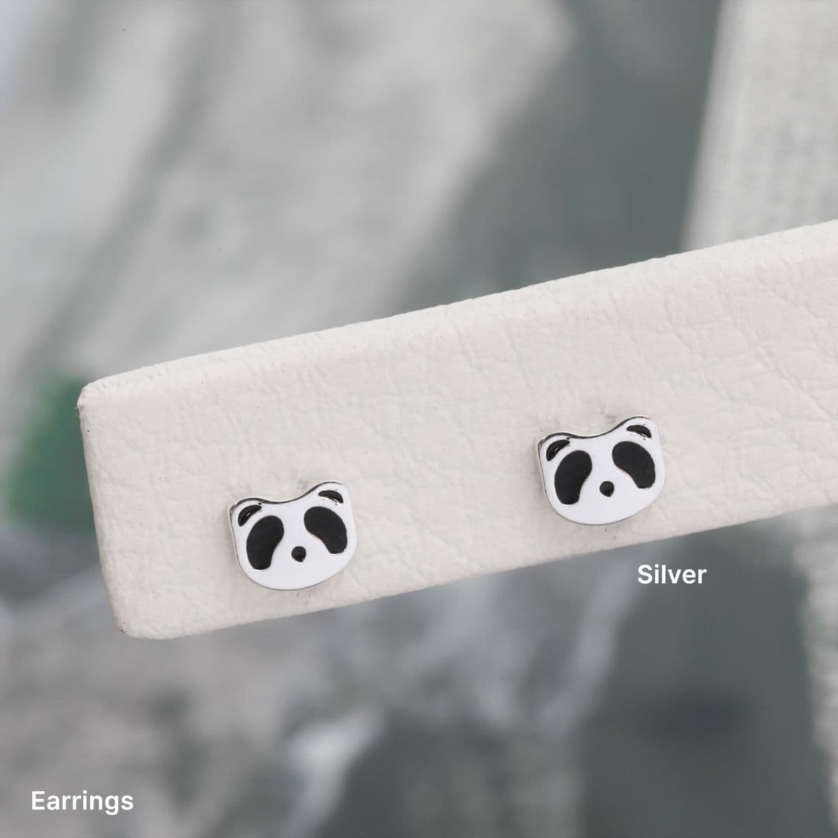 [SPC4611], [SE4611] Silver 925 Mini Panda Set (Piercing, Earrings) - 이미지 8