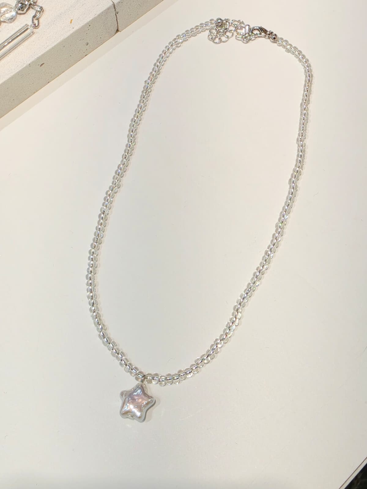 Pearl Star Bead Necklace - 이미지 2