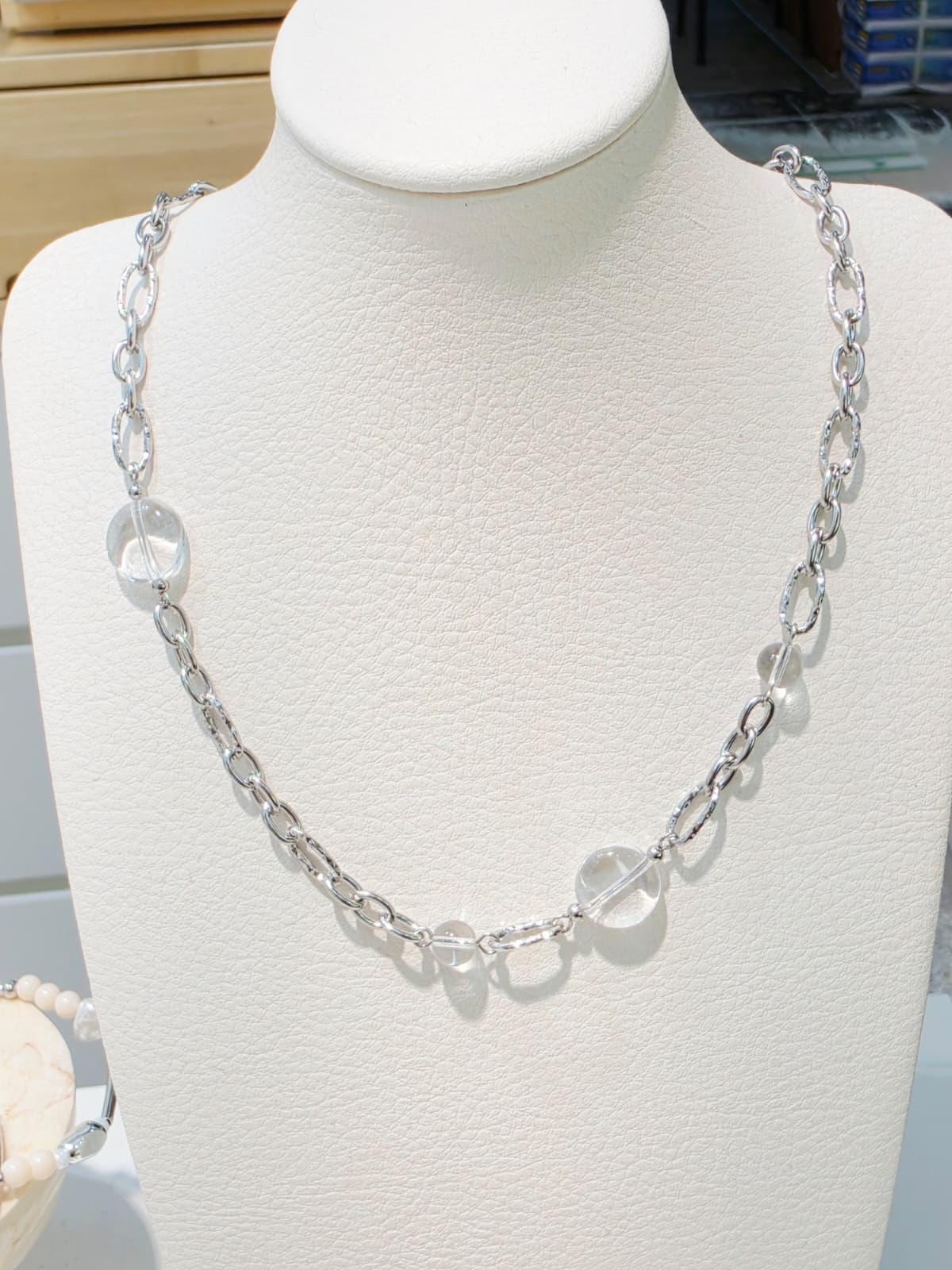 Tinkle Glass Surgical Steel Bracelet Necklace - 이미지 7
