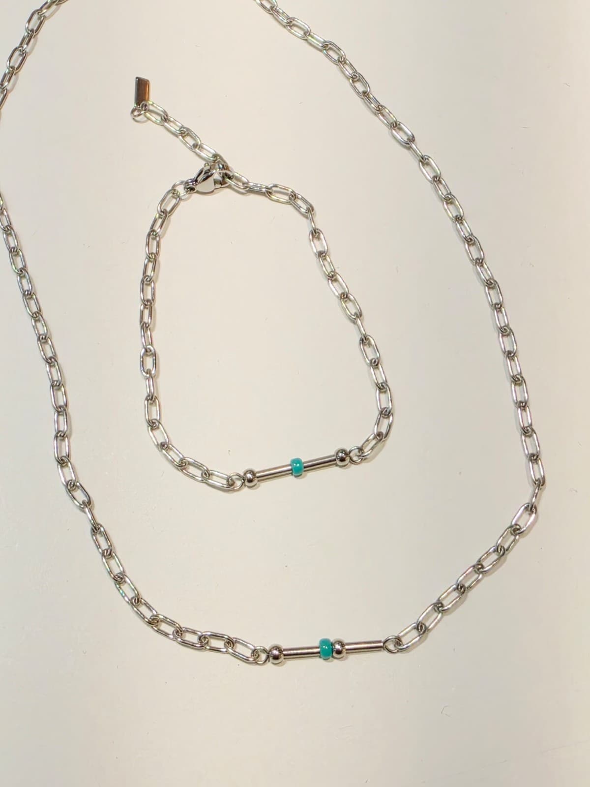 Swing Beads Surgical Steel Necklace - 이미지 5