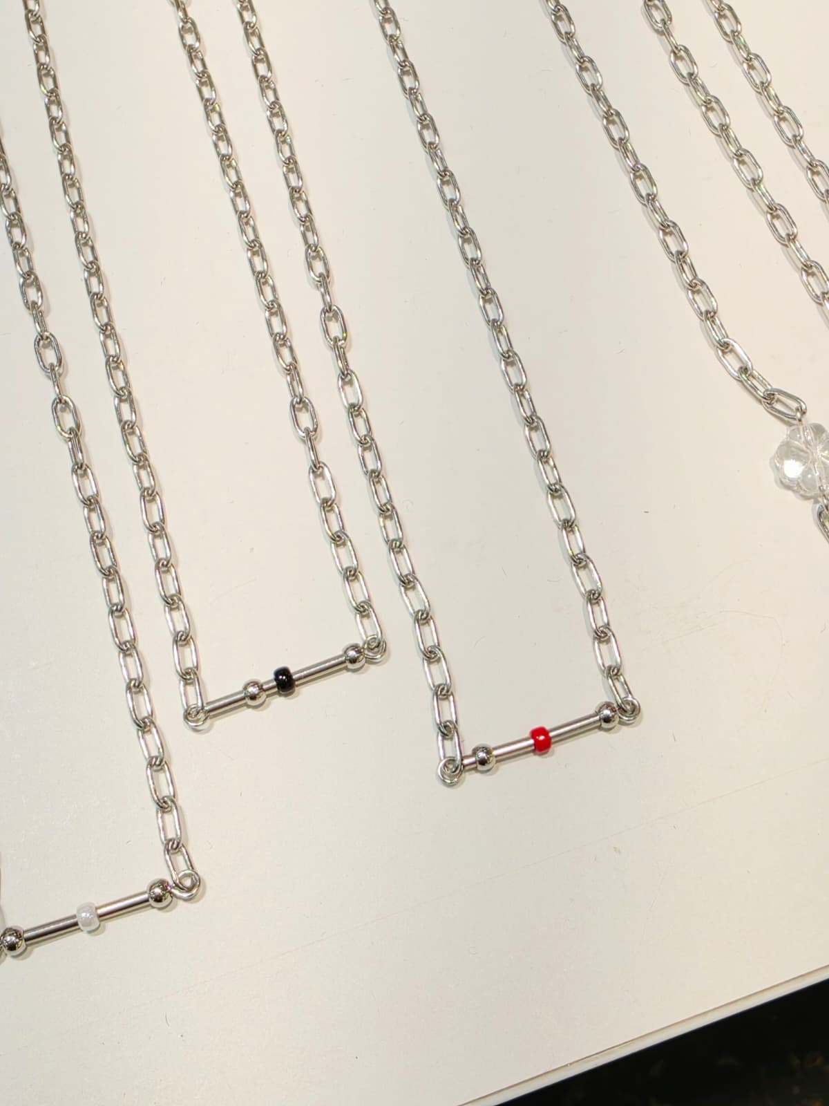 Swing Beads Surgical Steel Necklace - 이미지 4