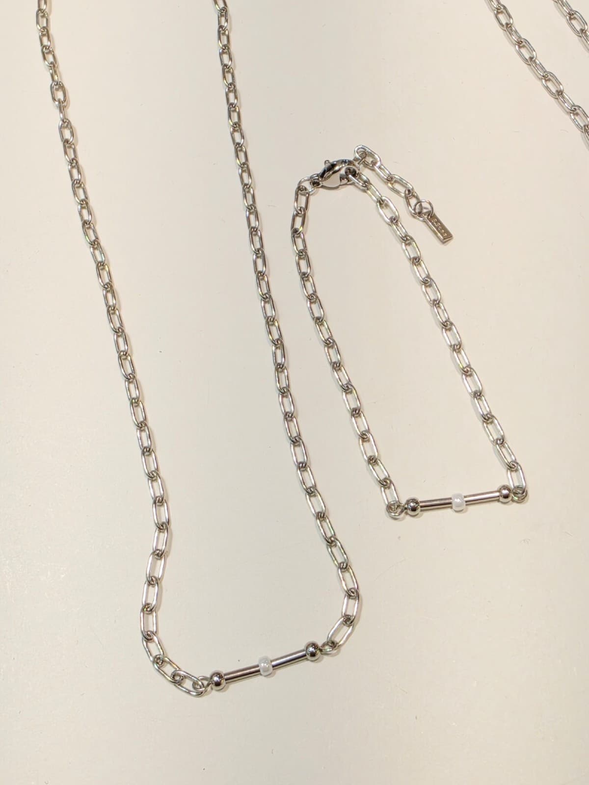 Swing Beads Surgical Steel Necklace - 이미지 7