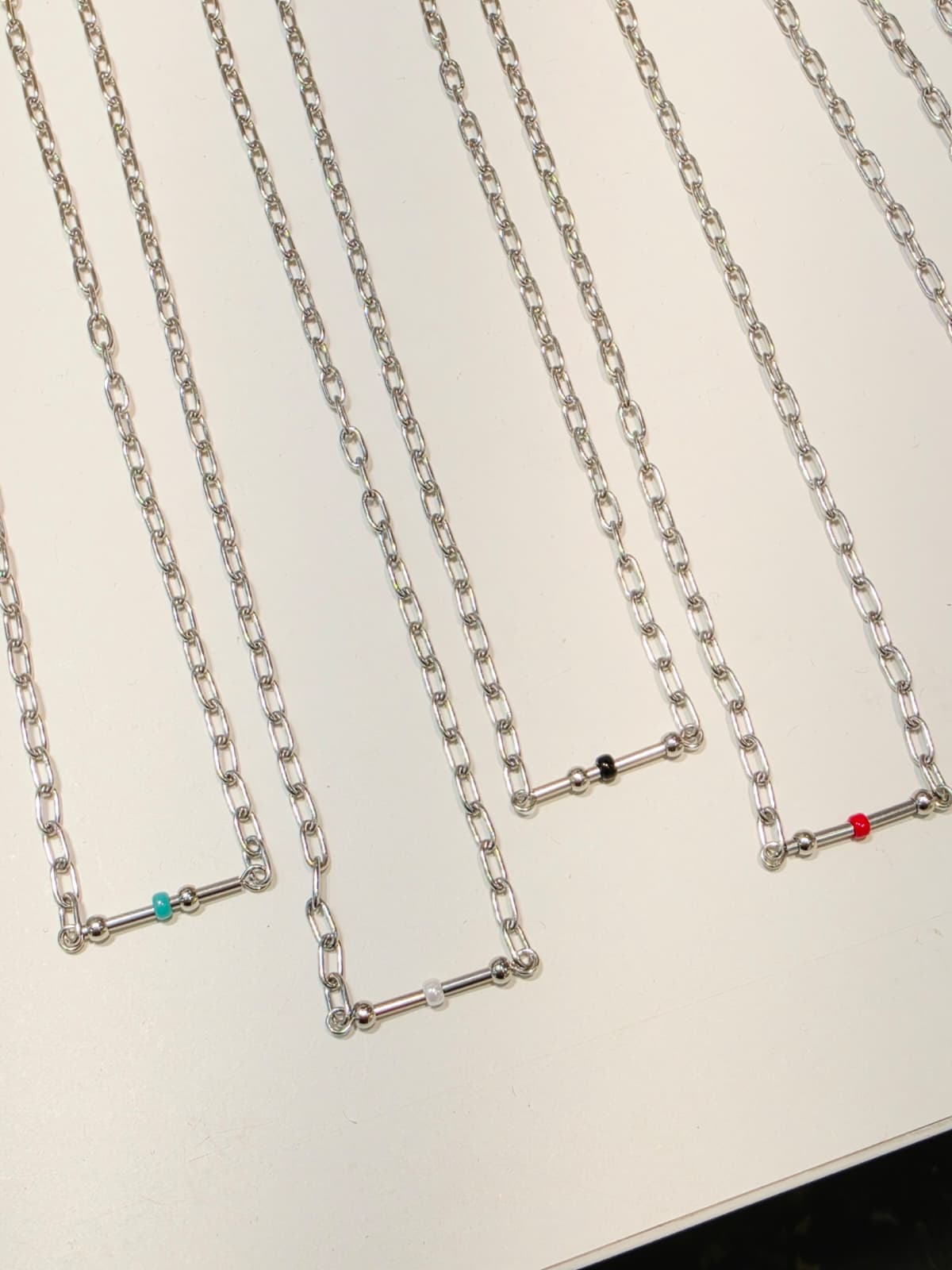 Swing Beads Surgical Steel Necklace - 이미지 1