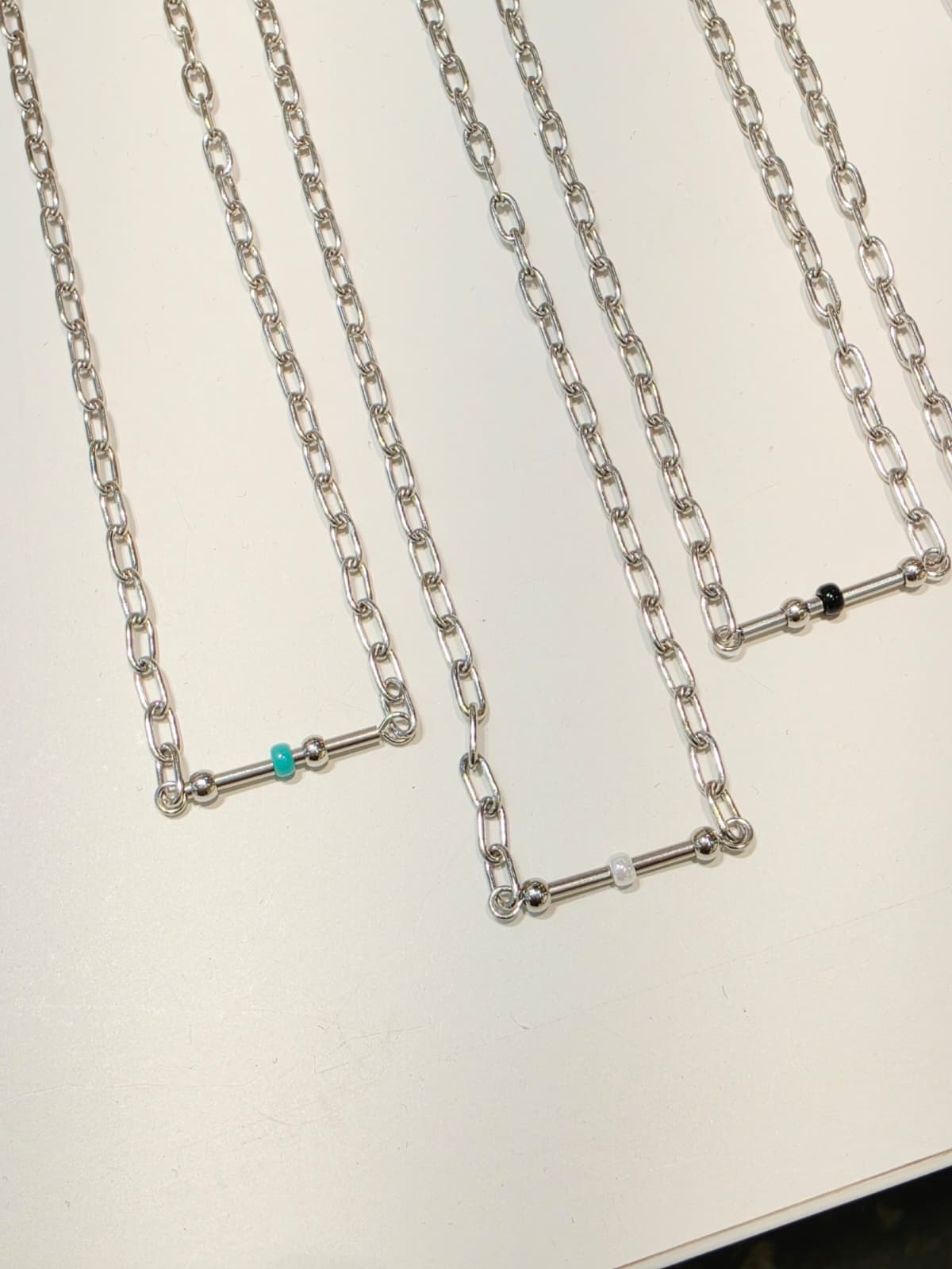 Swing Beads Surgical Steel Necklace - 이미지 3