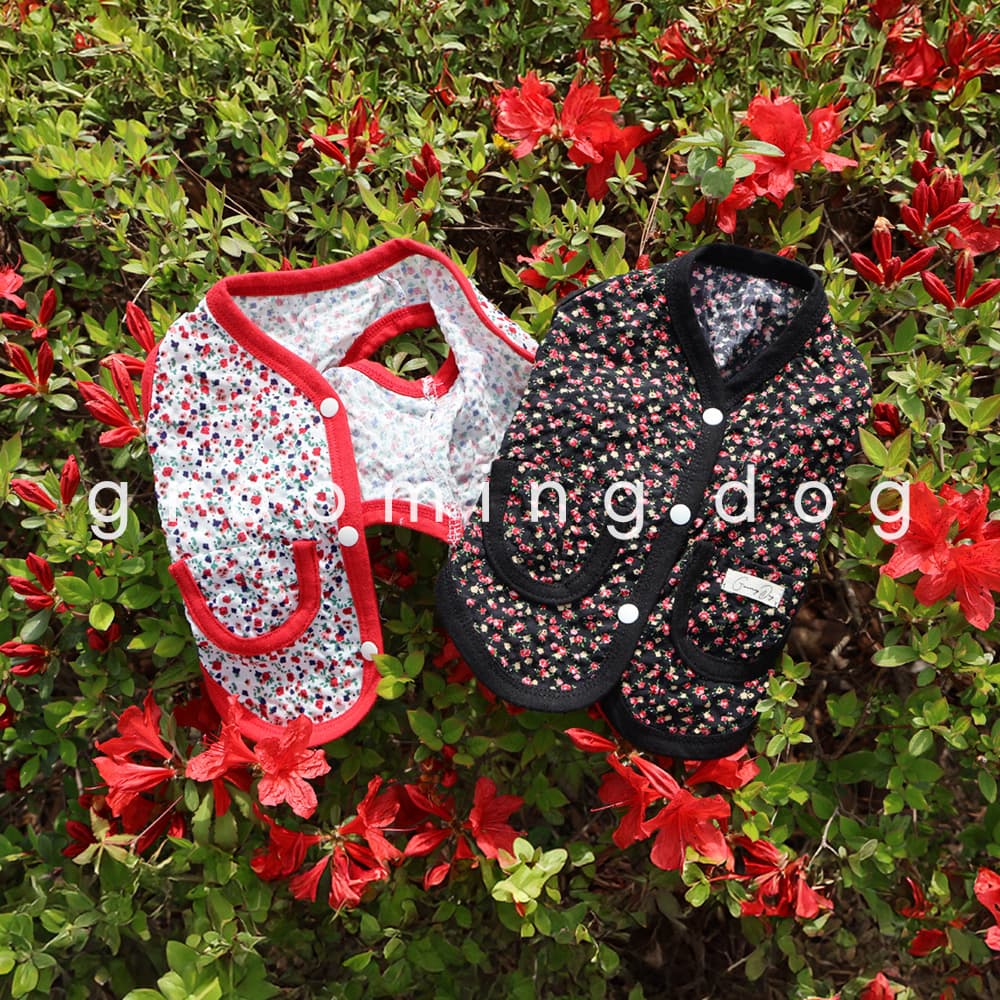 Grandma Flower Garden Vest S-2XL, 2 colors - 이미지 4
