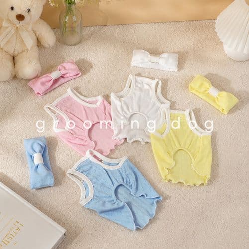 캔디리본 나시 S-2XL & 헤어밴드 S/L, 4colors - 이미지 3