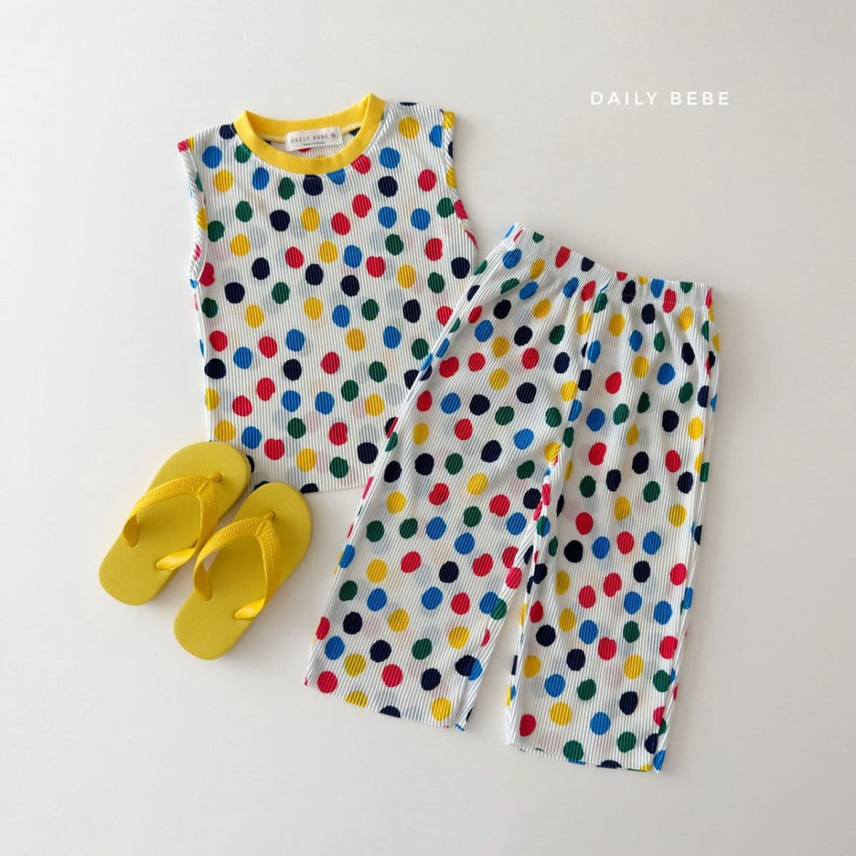 26 Summer) Daily Bebe Color Block Pleated Set - 이미지 7