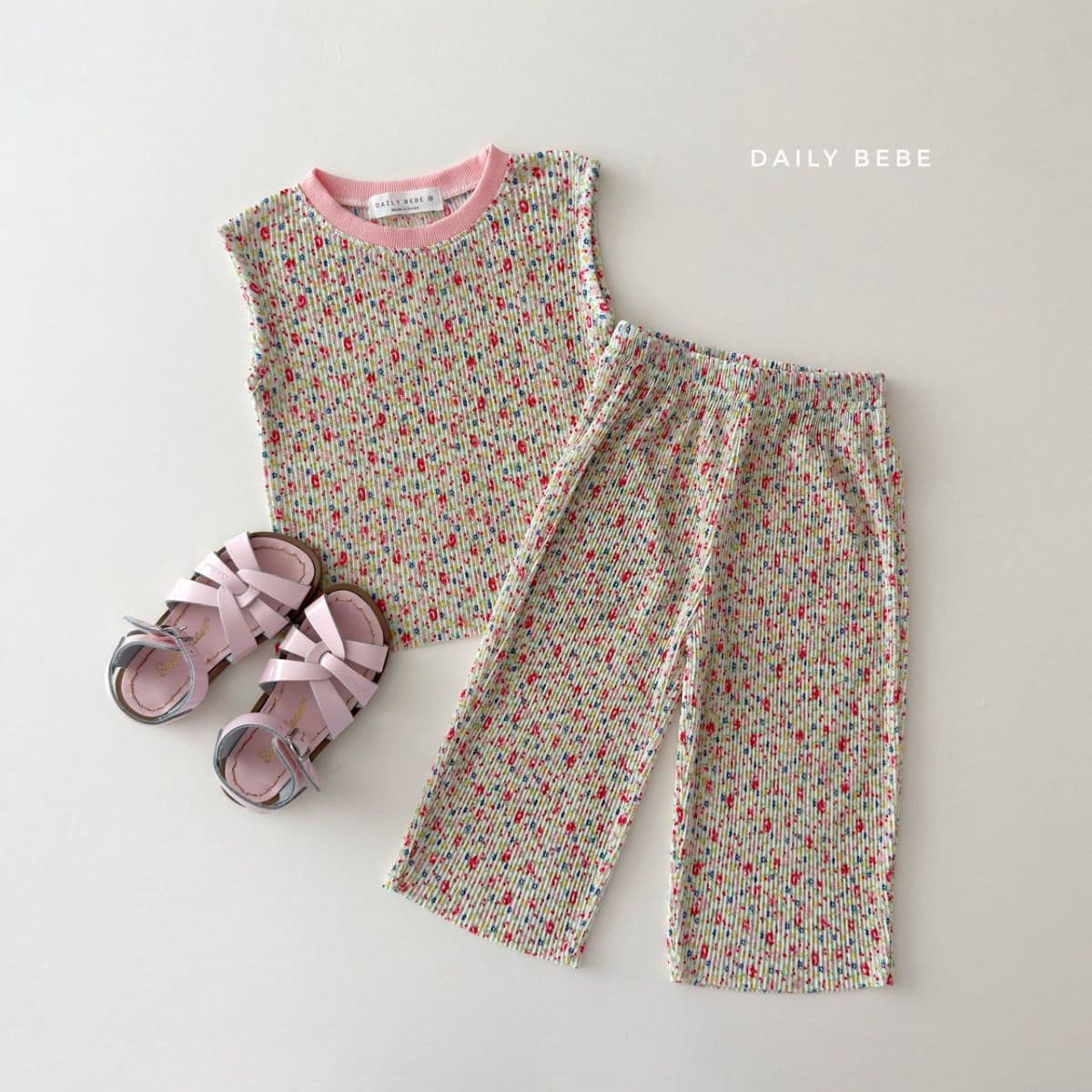 26 Summer) Daily Bebe Color Block Pleated Set - 이미지 5