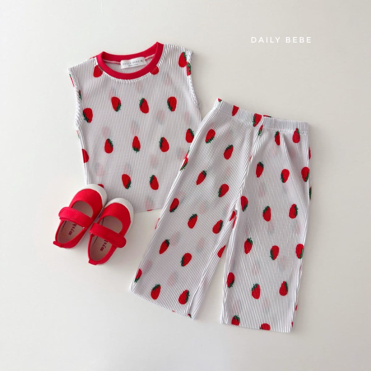 26 Summer) Daily Bebe Color Block Pleated Set - 이미지 3