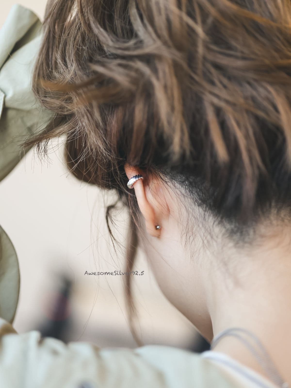 R Silver 925 Comb-shaped Ear Cuff - 이미지 3