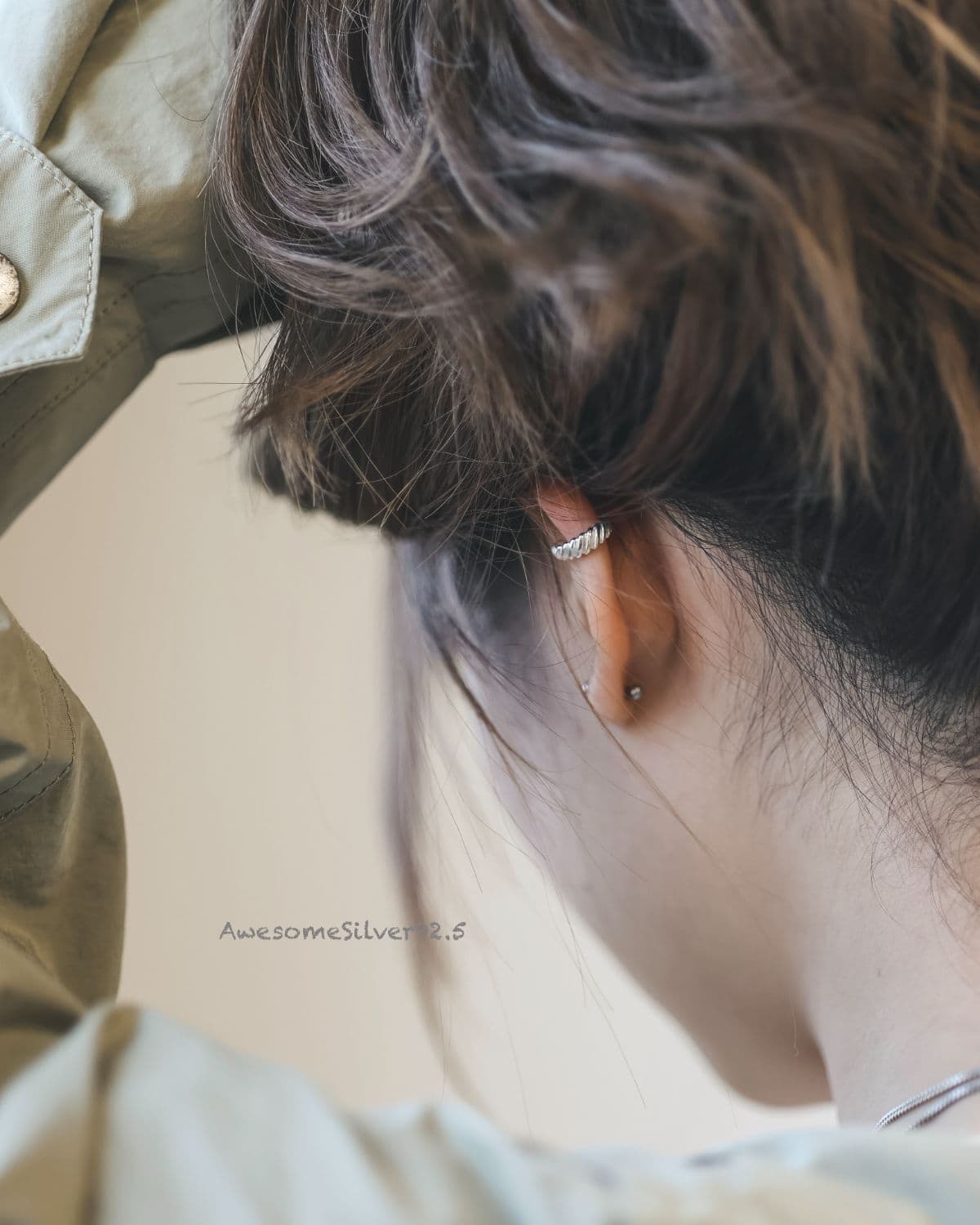 R Silver 925 Comb-shaped Ear Cuff - 이미지 1