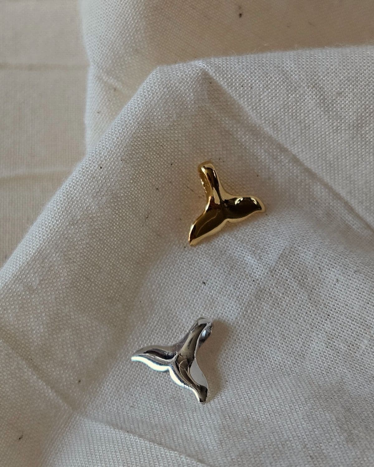 N Silver 925 Dolphin Tail Pendant - 이미지 2