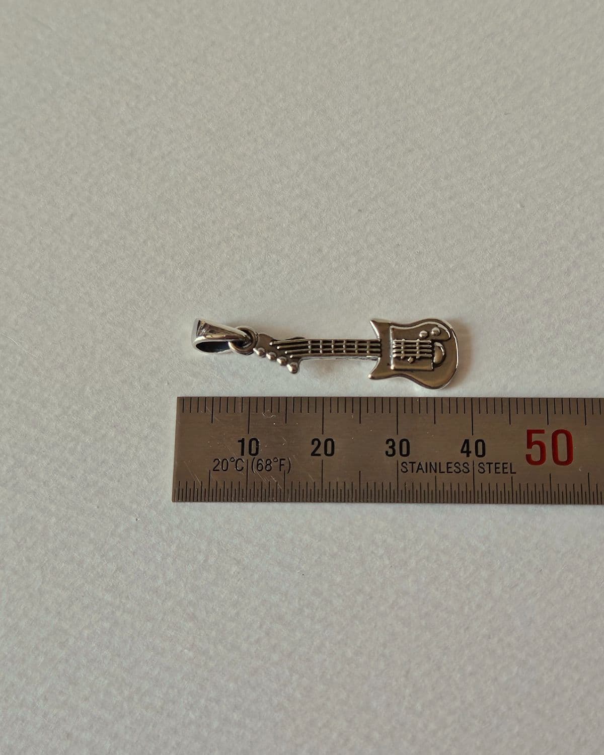 P Silver 925 Guitar Vintage Pendant - 이미지 4