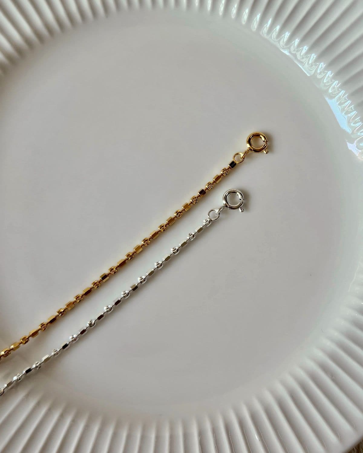 B Silver 925 Cut Ball Hexagonal Daily Bracelet - 이미지 5