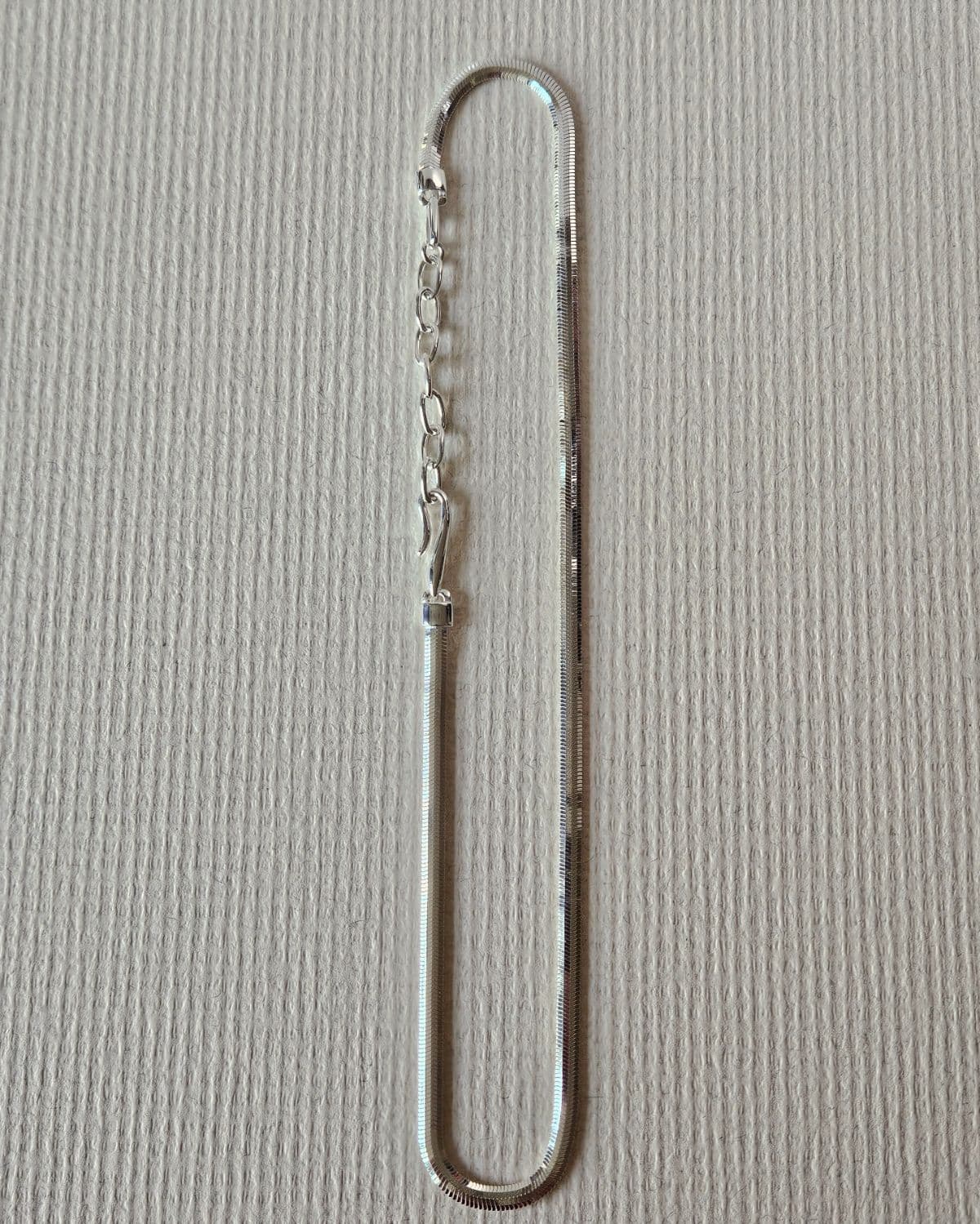 N Silver 925 Flat Snake Italian Chain Necklace - 이미지 6