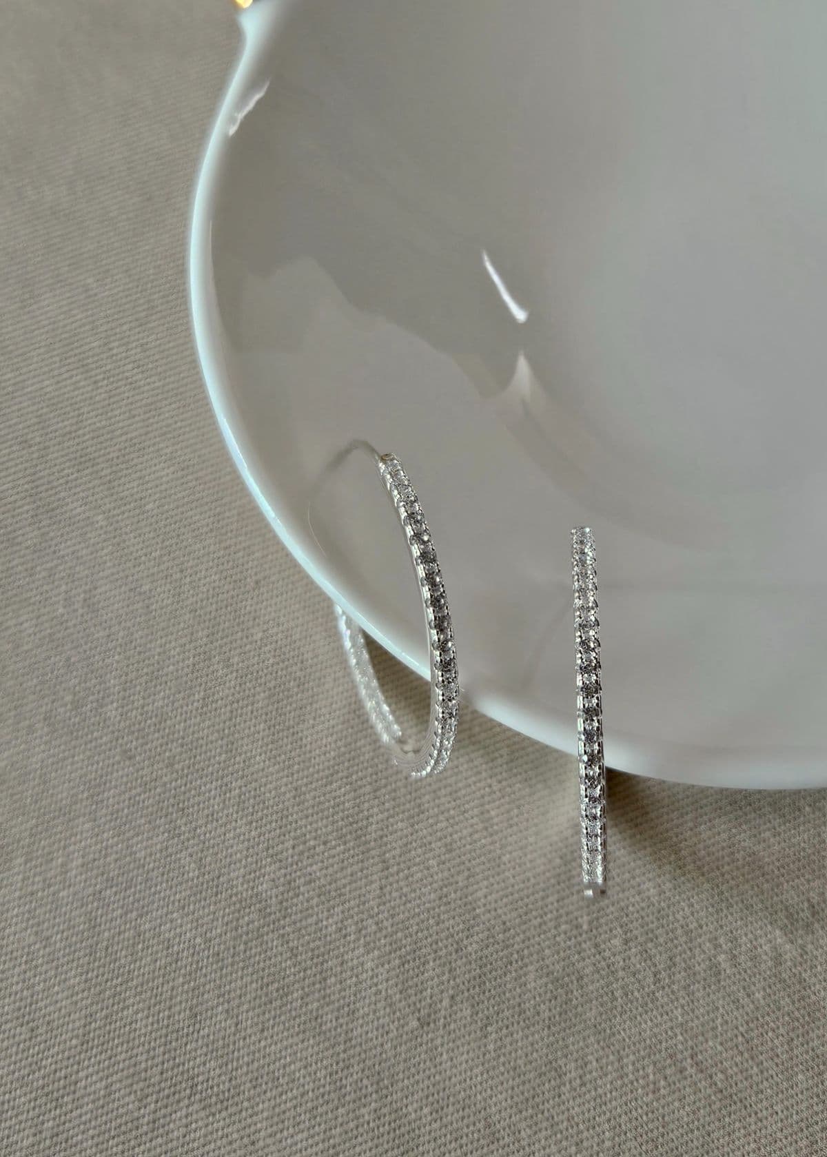 E Silver 925 Round Cubic 12mm 15mm 20mm 25mm 30mm - 이미지 6