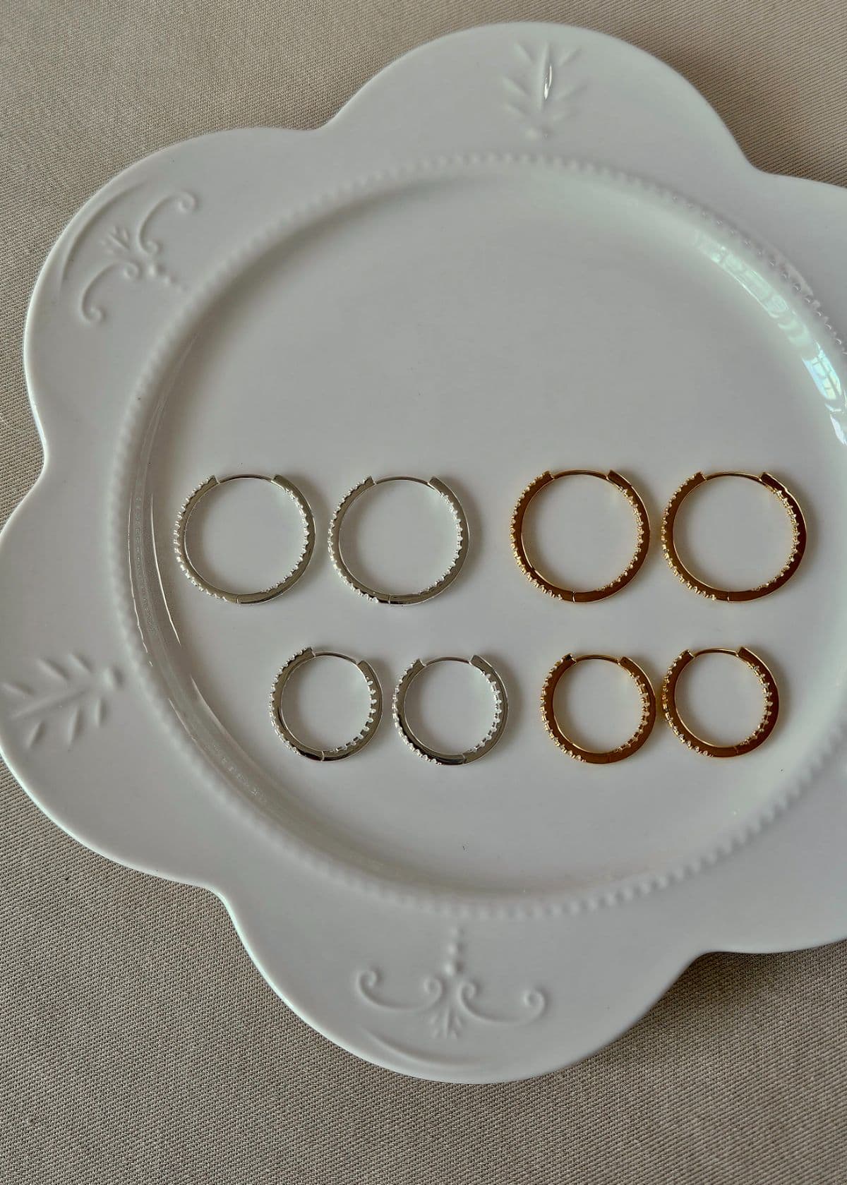 E Silver 925 Round Cubic 12mm 15mm 20mm 25mm 30mm - 이미지 2
