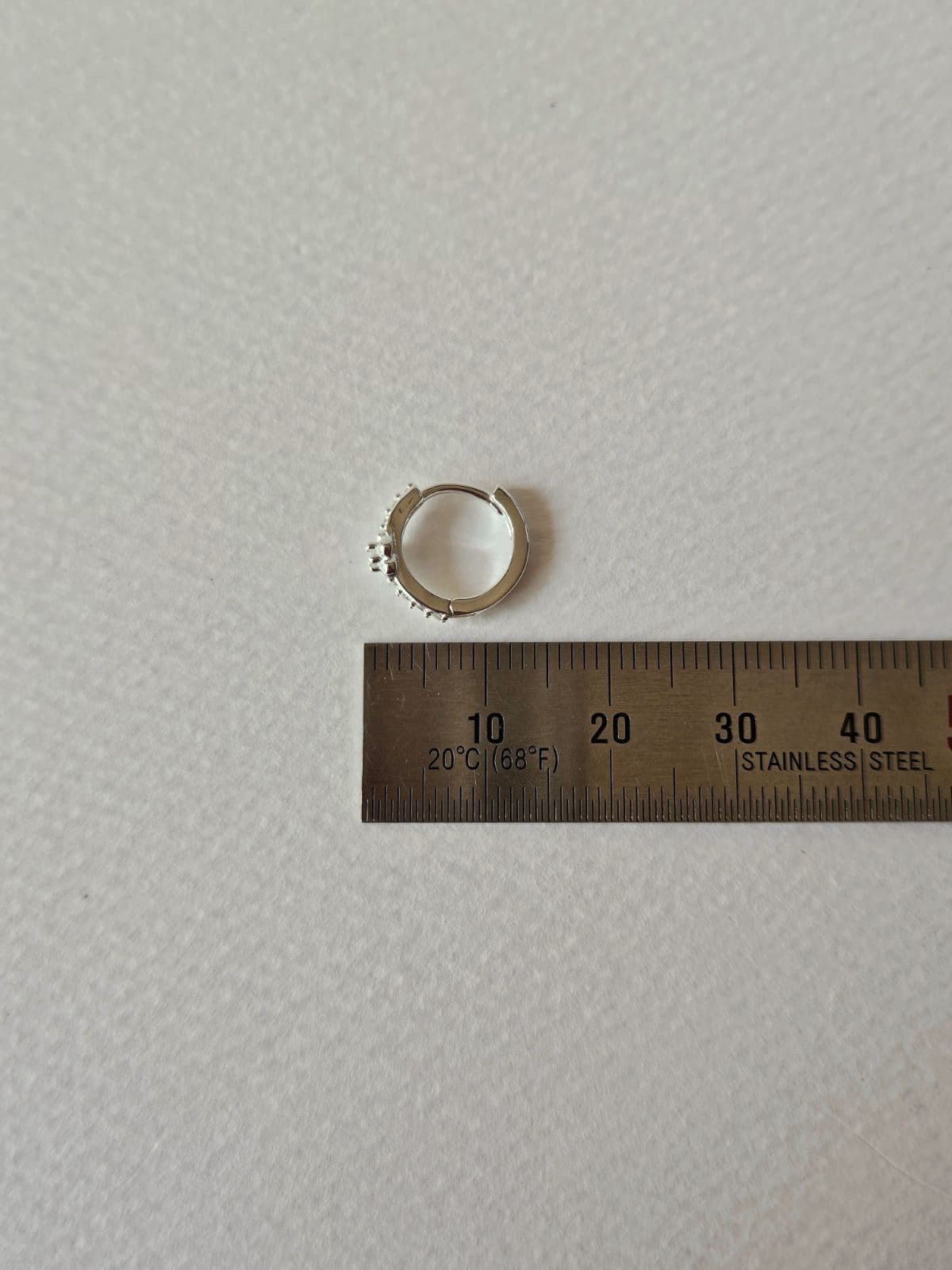 E Silver 925 Flower Cubic One-Touch - 이미지 6