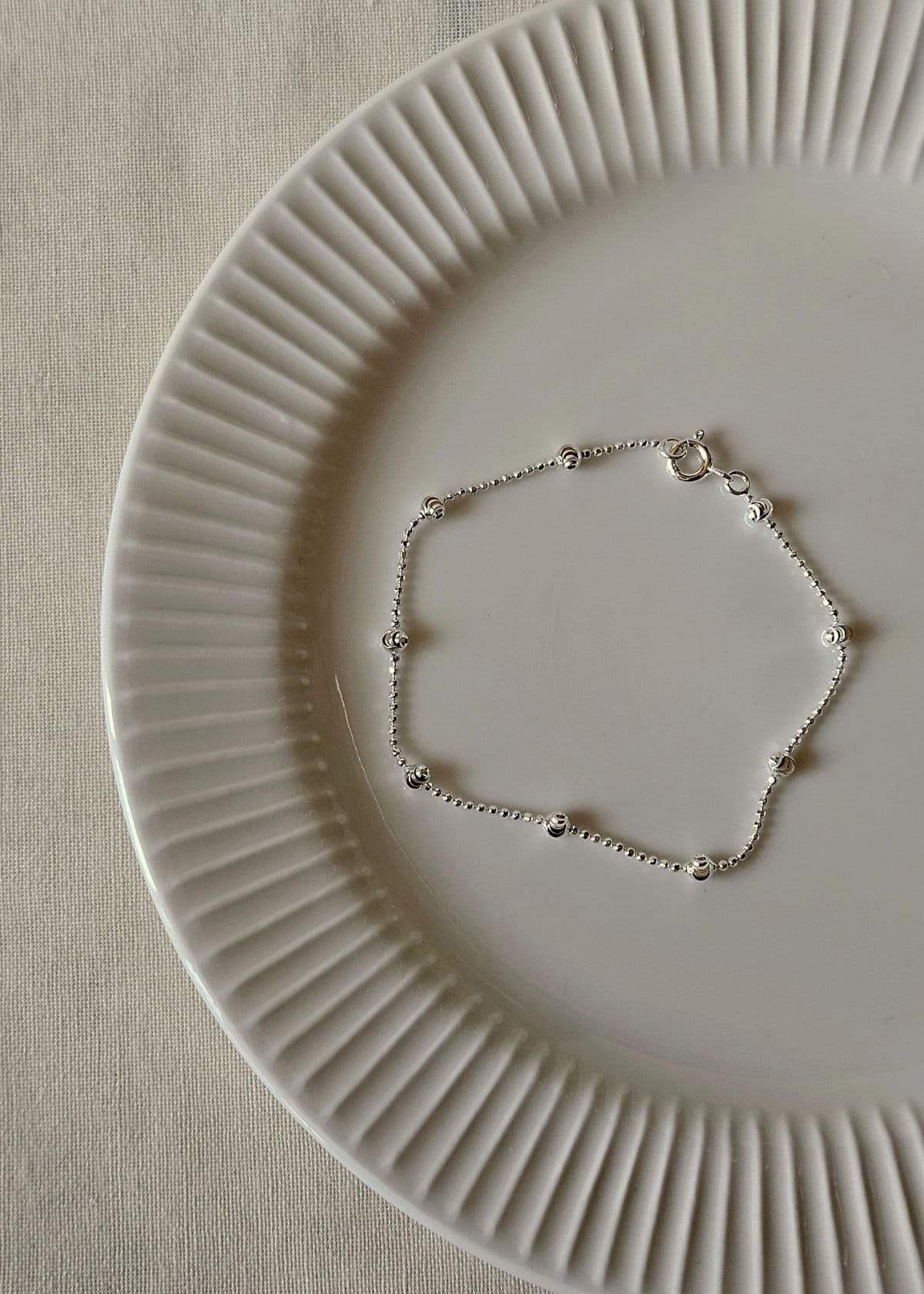 B Silver 925 Multi-layer Ball Basic Italian Chain - 이미지 7