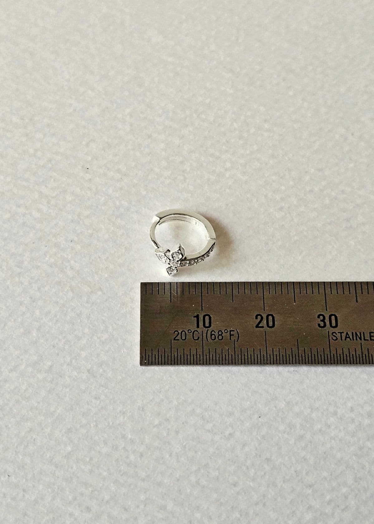 E Silver 925 Cubic Cross One-Touch Earrings - 이미지 7