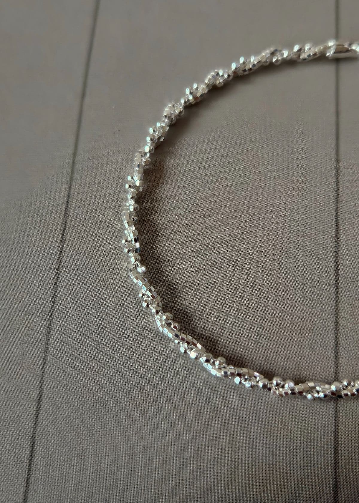 B Silver 925 Cut Twist Round Bracelet - 이미지 7