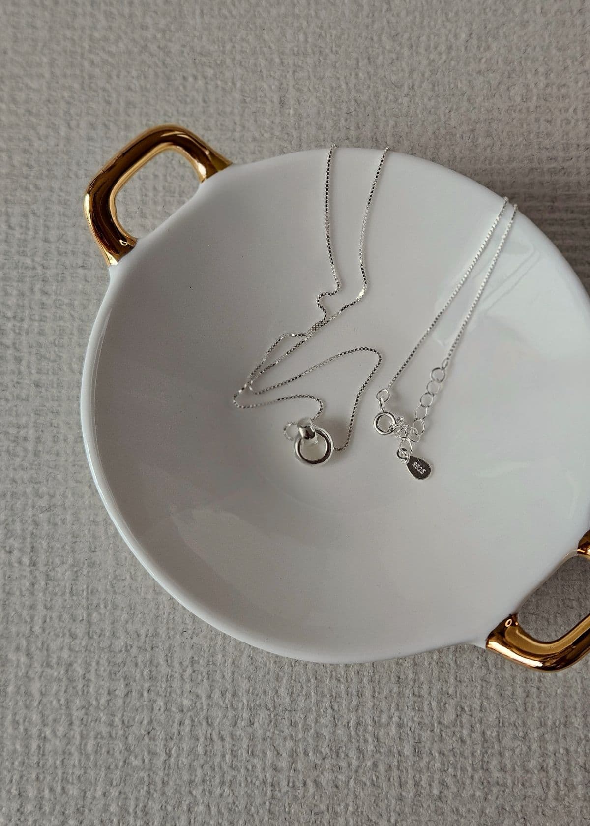 N Silver 925 Bold Circle Ring Pendant Necklace - 이미지 5