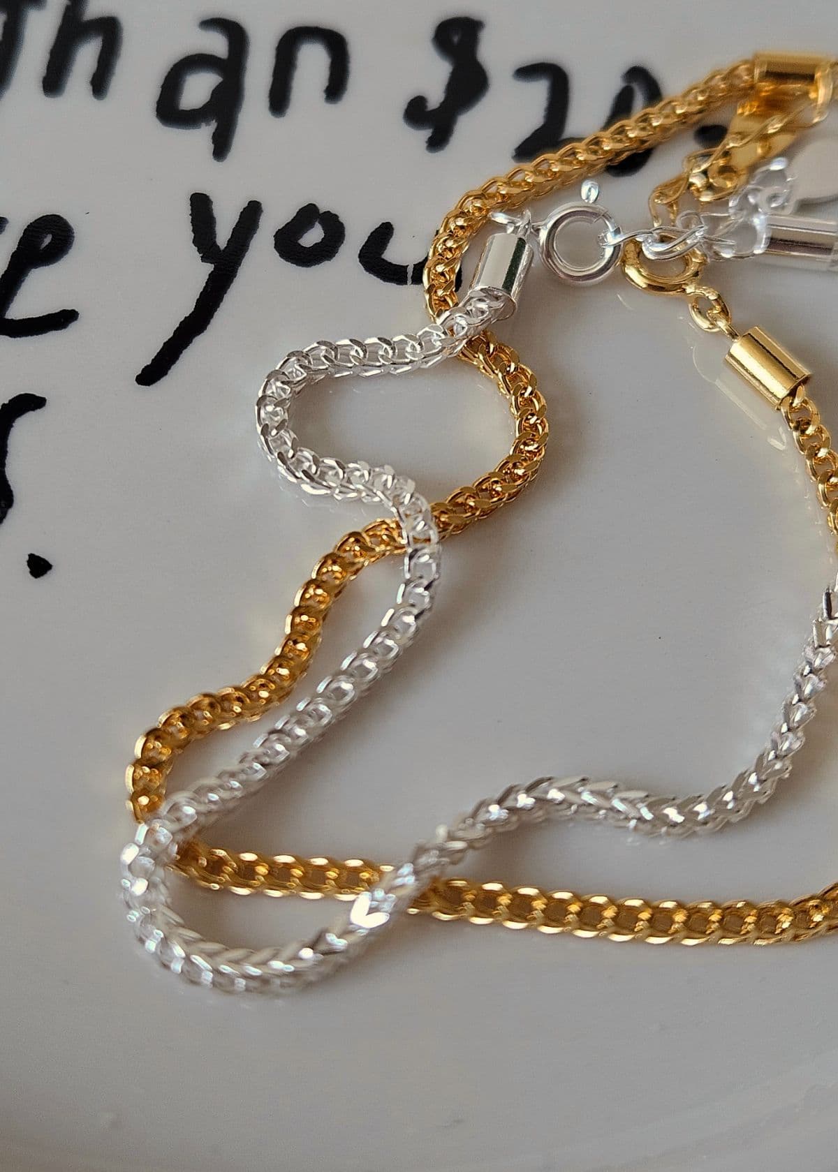 B Silver 925 Square Box Chain - 이미지 2