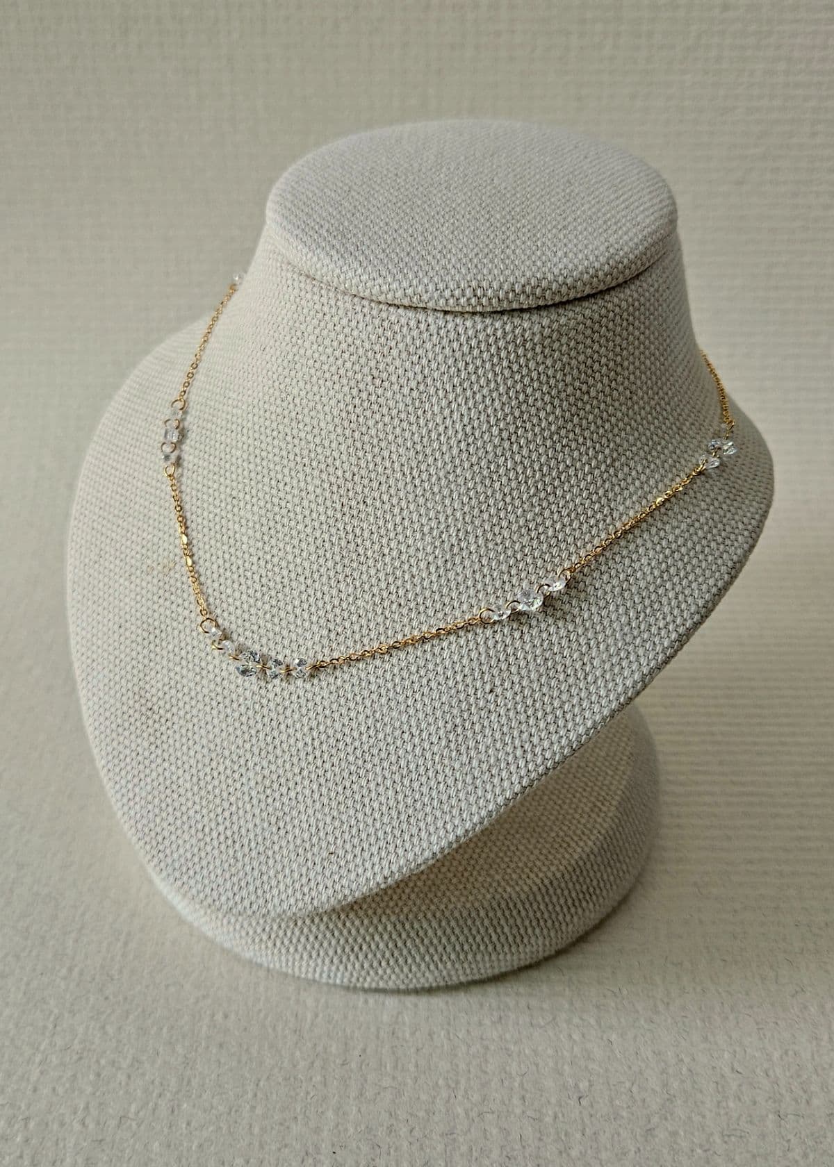 N Silver 925 Sparkling Crystal Basic Chain Necklace - 이미지 3