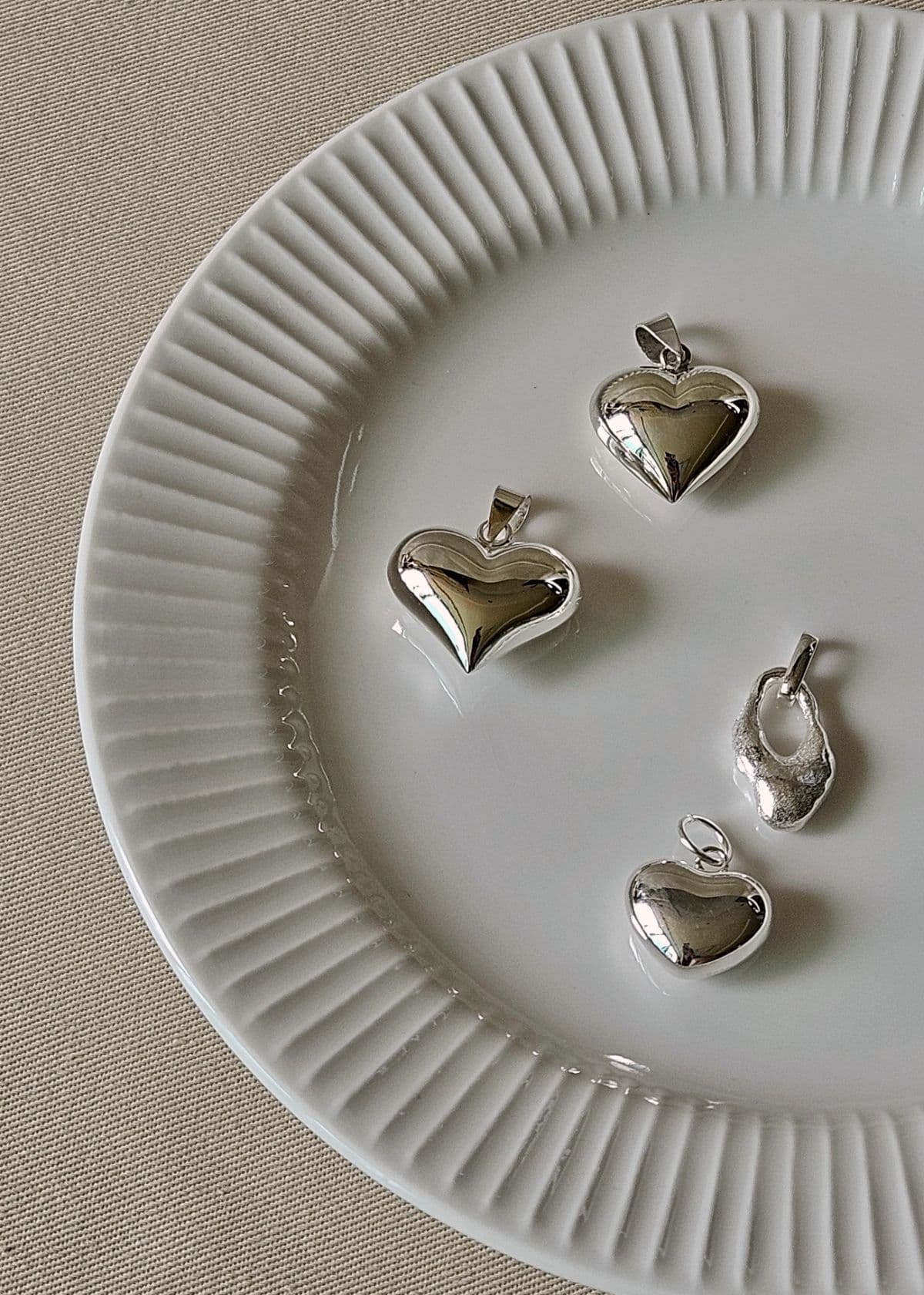 p Silver 925 Heart Pendant - 이미지 4
