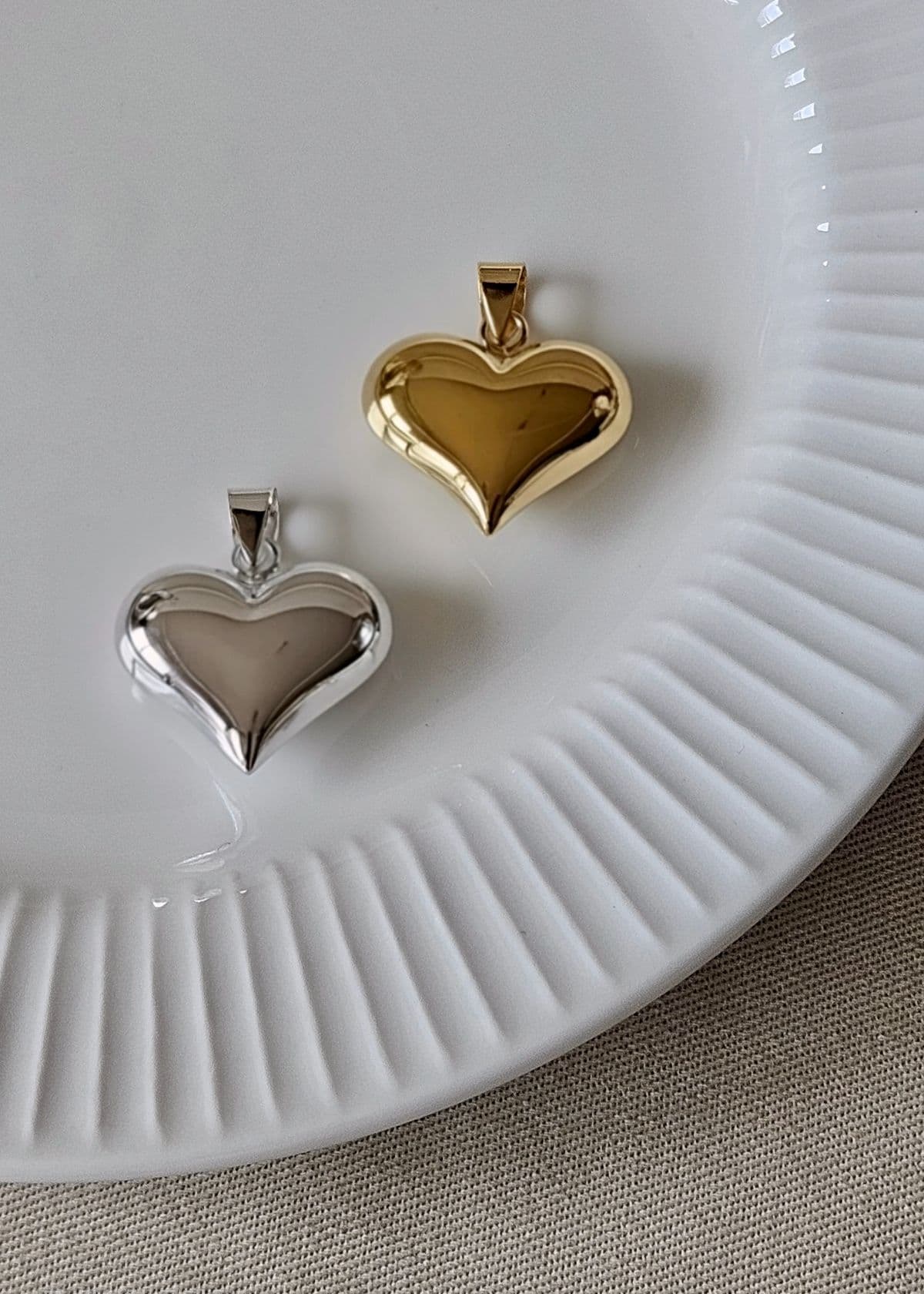 p Silver 925 Heart Pendant - 이미지 3