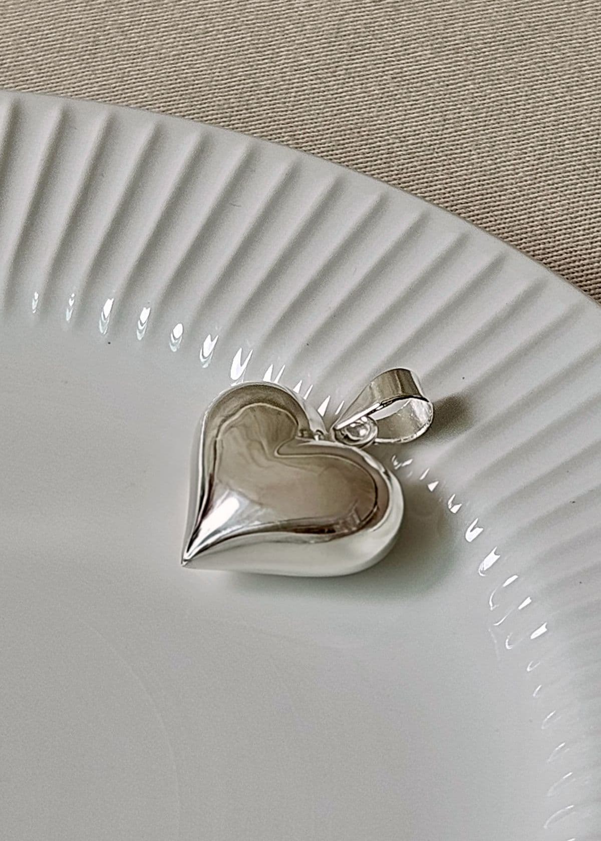 p Silver 925 Heart Pendant - 이미지 1