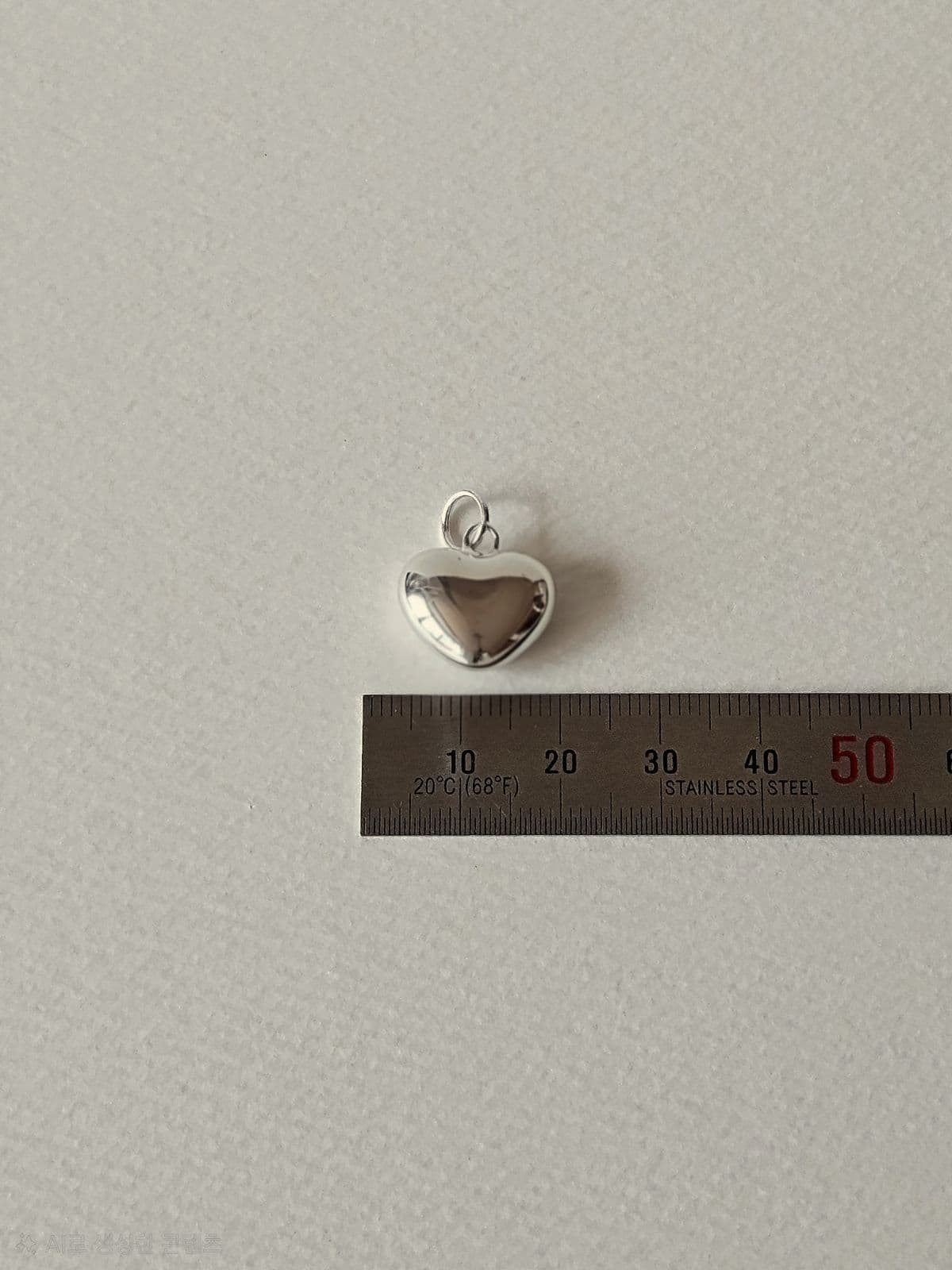 P Silver 925 Chubby Heart Pendant - 이미지 4