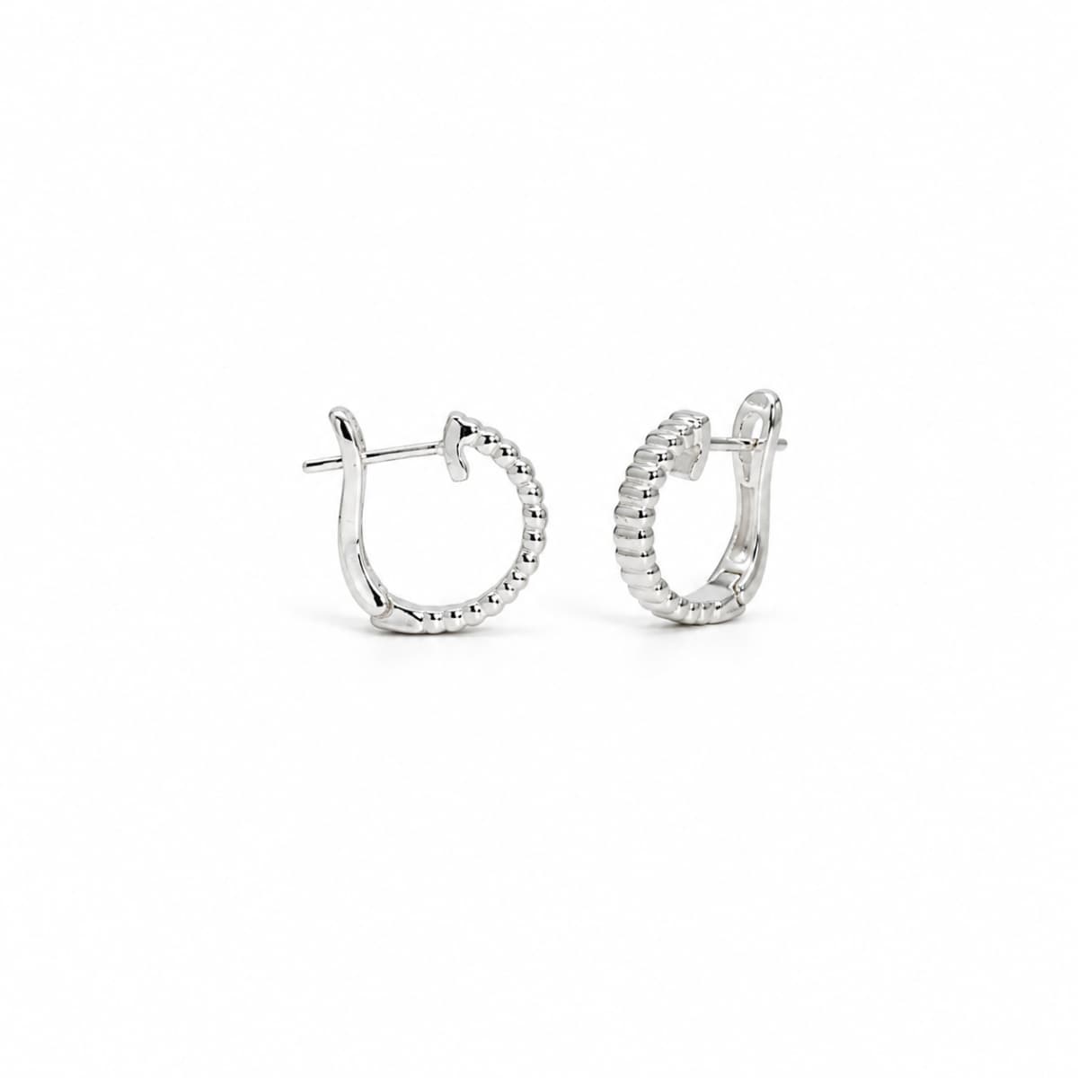 Silver 925 Stripe Two-way Silver Earrings/Silver Ring - 이미지 2