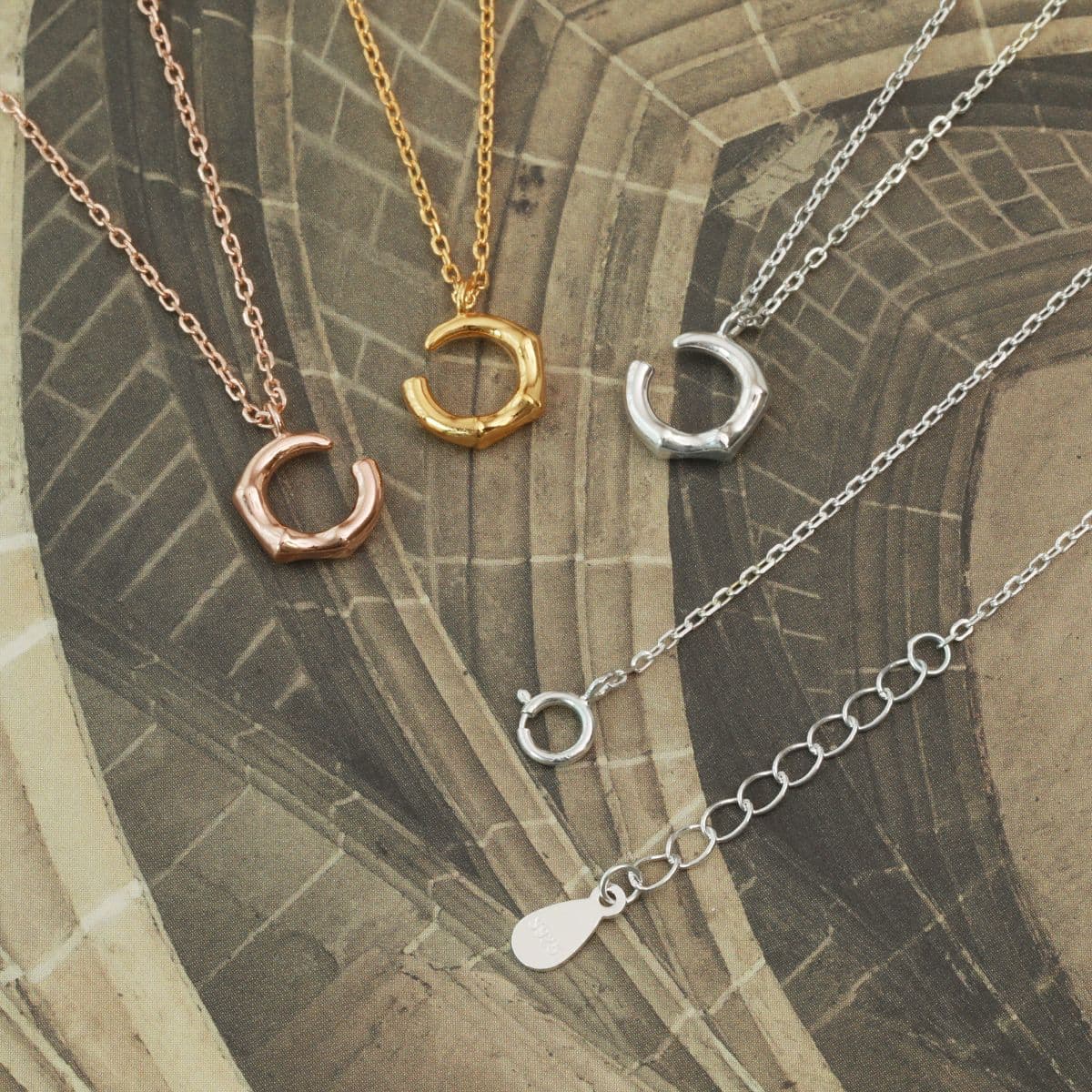 [SN4808] Silver 925 Mini Bold Ring Necklace - 이미지 11