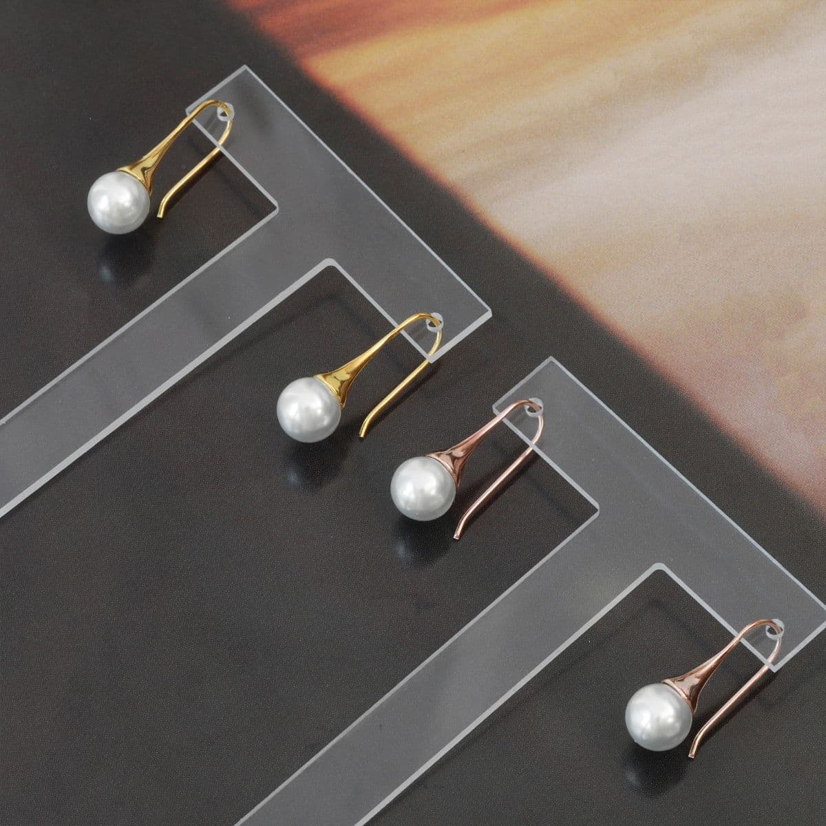 [SE6407,SN6403] Silver 925 Swarovski Pearl Drop Set (Earrings, Necklace) - 이미지 5