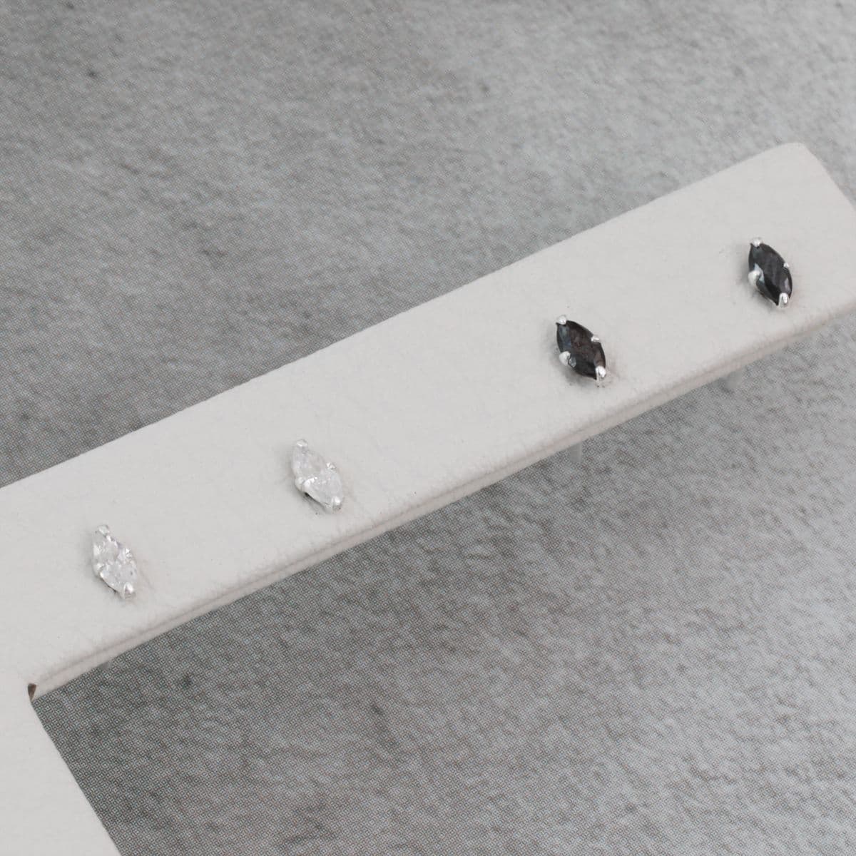 [SE6416] 925 Silver 4-Prong Press Mini Cubic Piece Earrings - 이미지 7