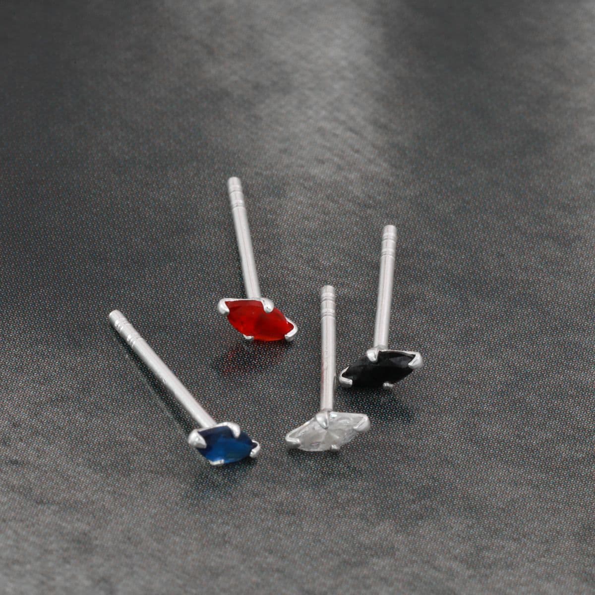 [SE6416] 925 Silver 4-Prong Press Mini Cubic Piece Earrings - 이미지 9