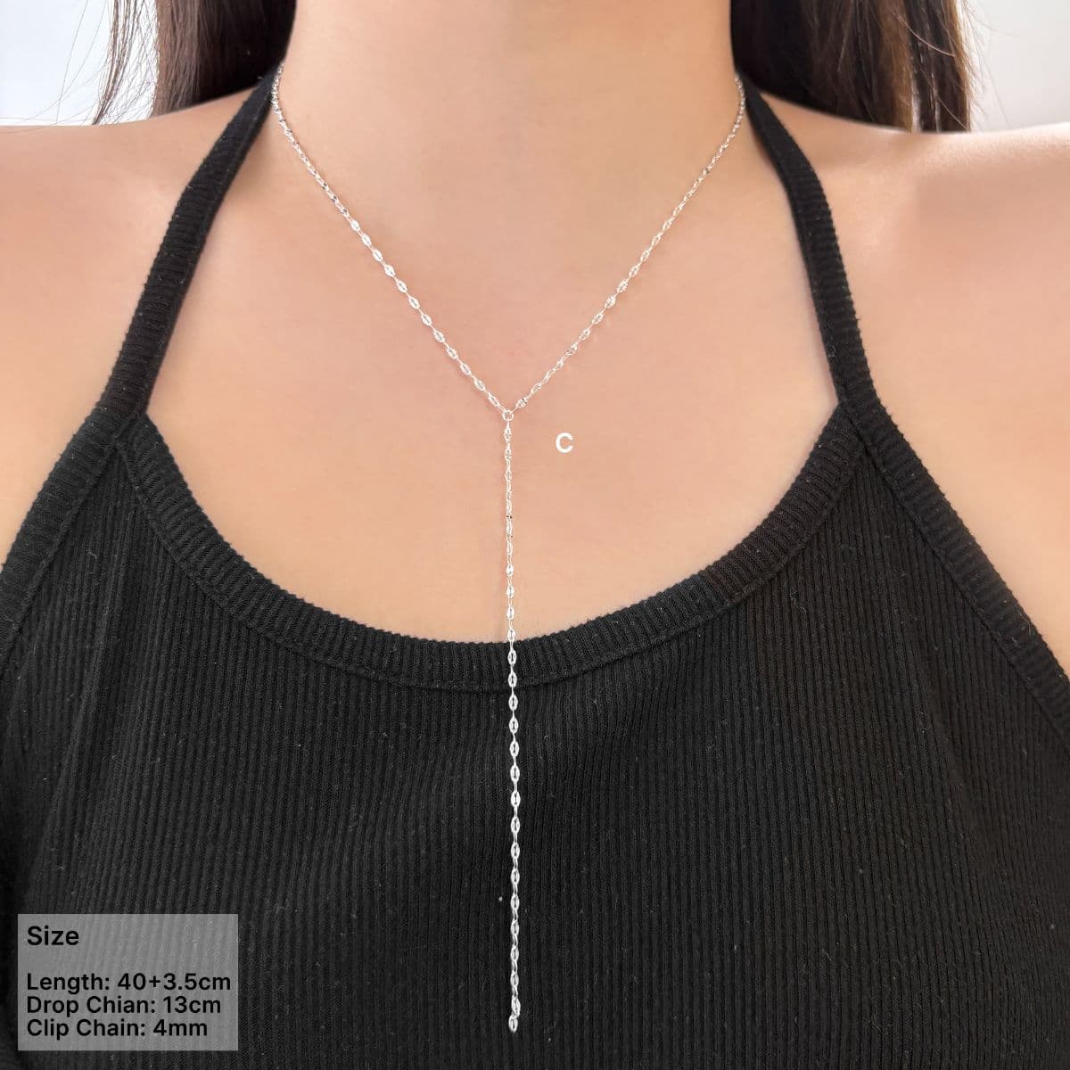 Silver 925 Drop Stick and Chain Necklace Series - 이미지 11