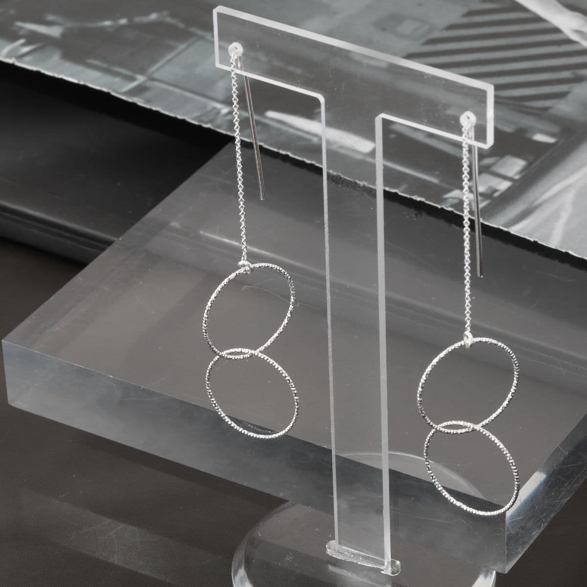 [SE6423], [SE6424], [SE6425] Silver 925 Cut Ring Drop Earring Set - 이미지 16