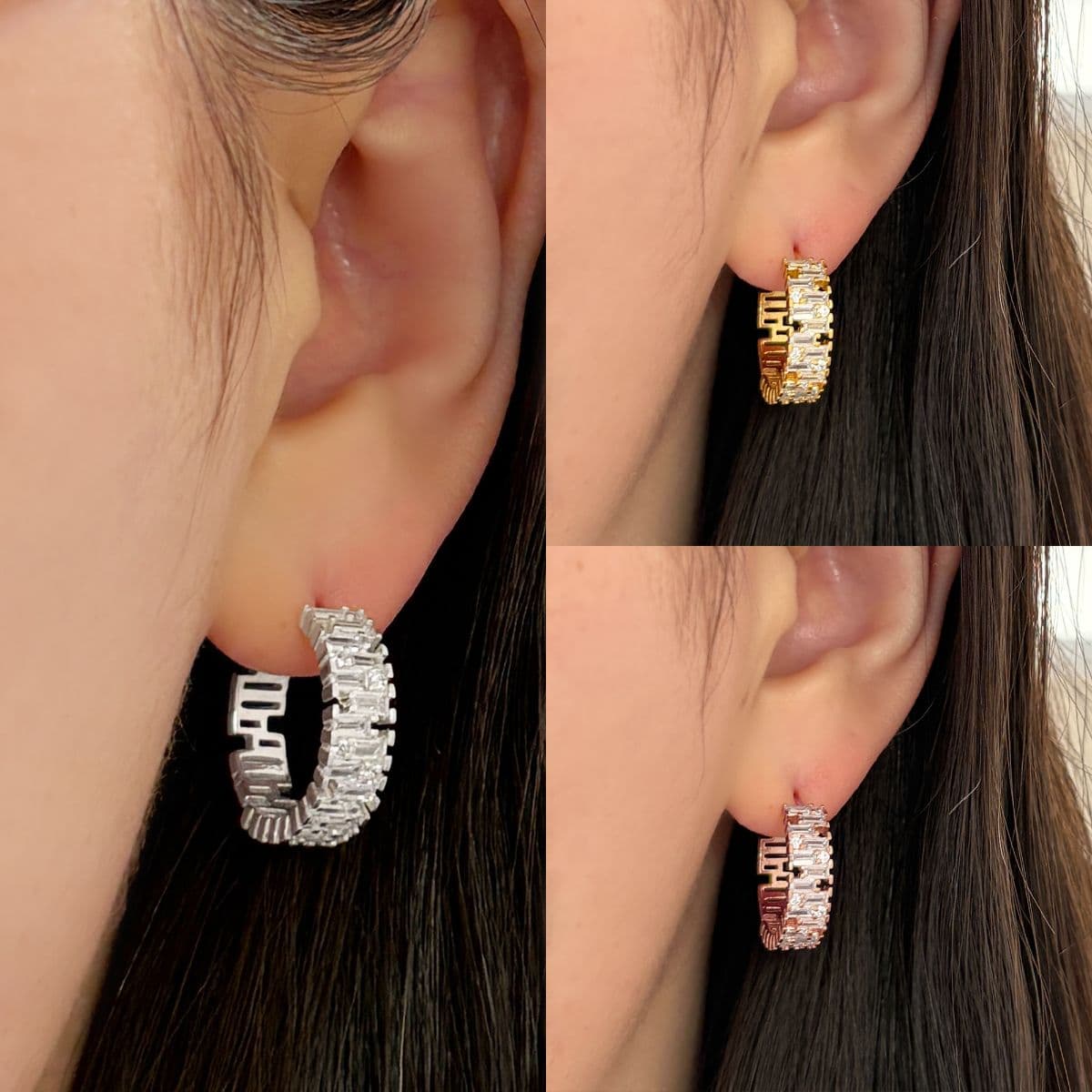 [SE6427], [SE6428], [SE6429] Silver 925 Hoop Earring Set - 이미지 14