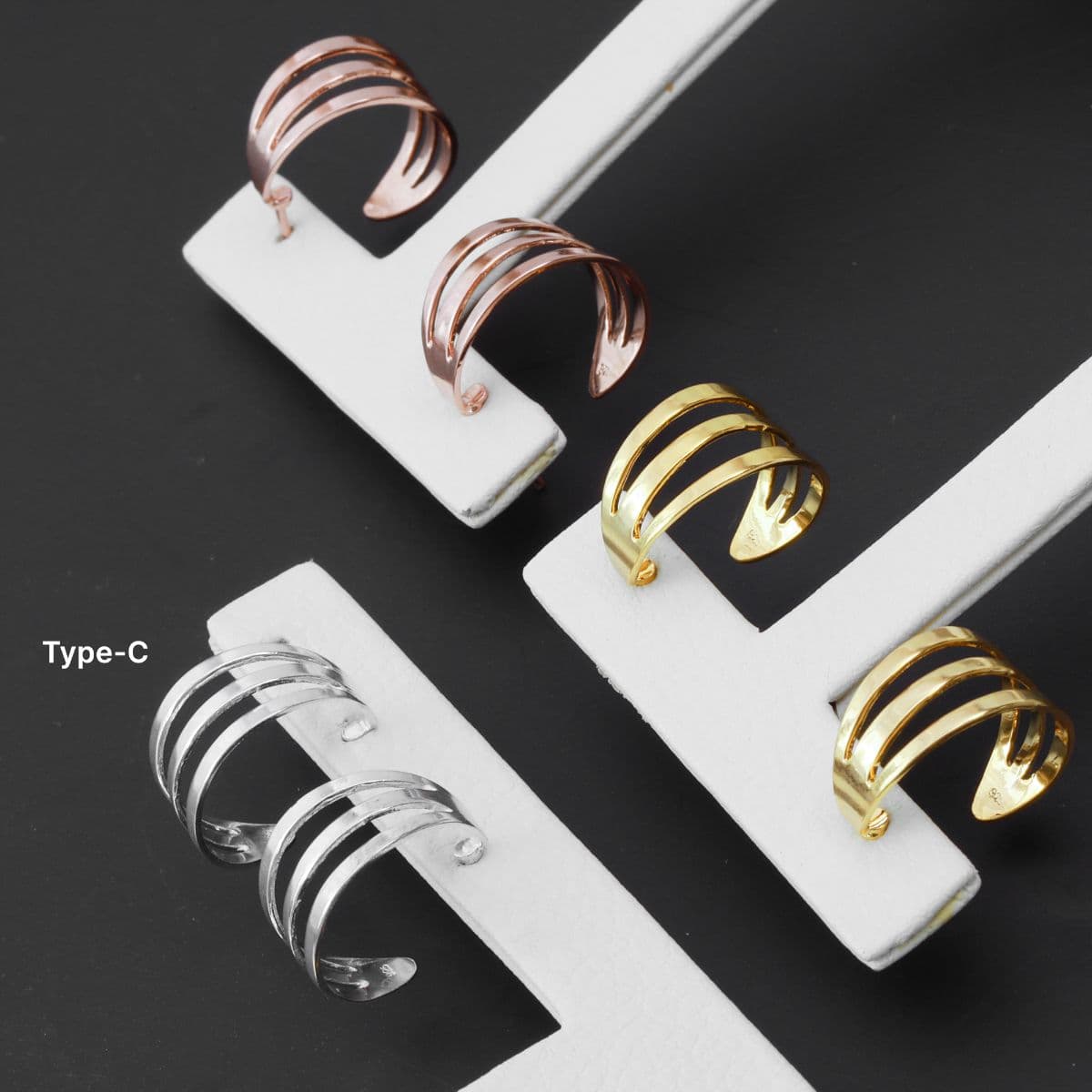 [SE6427], [SE6428], [SE6429] Silver 925 Hoop Earring Set - 이미지 8
