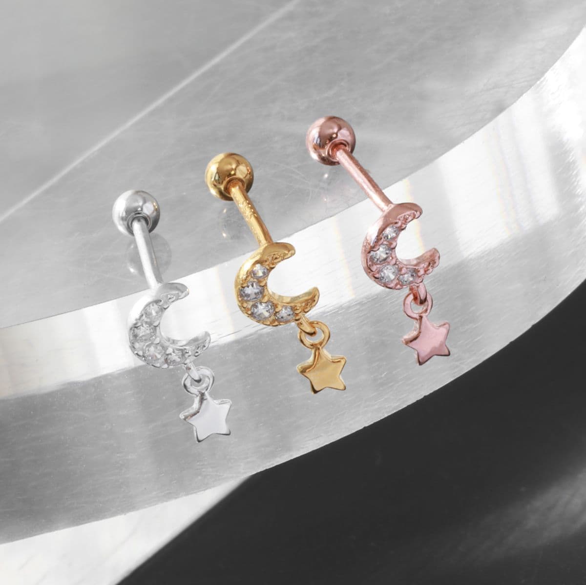 [SPC6503], [SPC6504] Silver 925 Star and Crescent Holding Piercing Set - 이미지 8