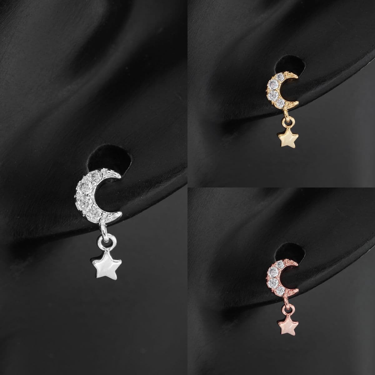 [SPC6503], [SPC6504] Silver 925 Star and Crescent Holding Piercing Set - 이미지 10