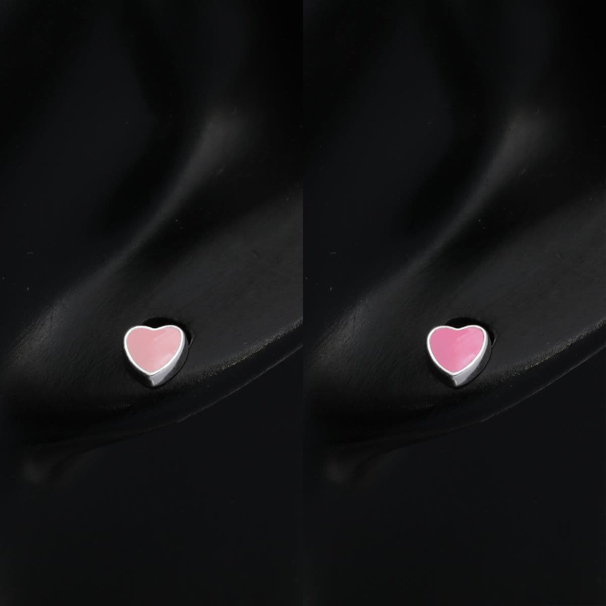 [SE6501] Silver 925 Color Epoxy Heart Earrings - 이미지 12