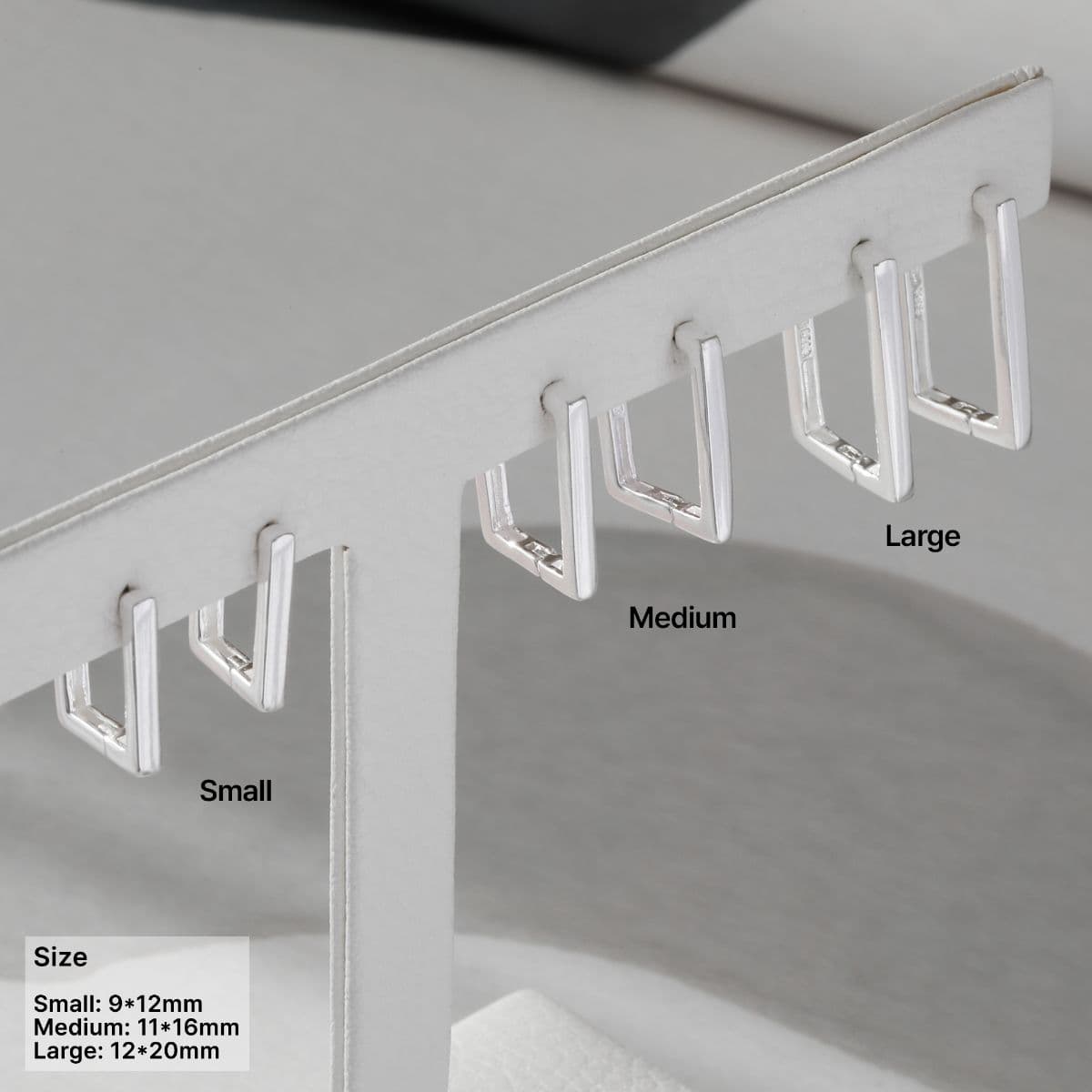 [SHG6503] Silver 925 Thin Square One-Touch Earrings - 이미지 1
