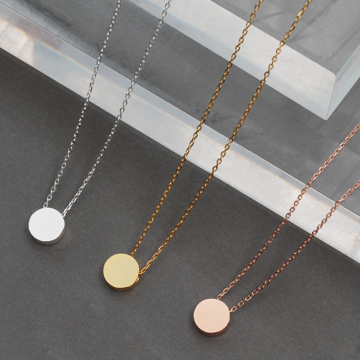 [SN6501] Silver 925 Flat Bold Round Necklace - 이미지 6